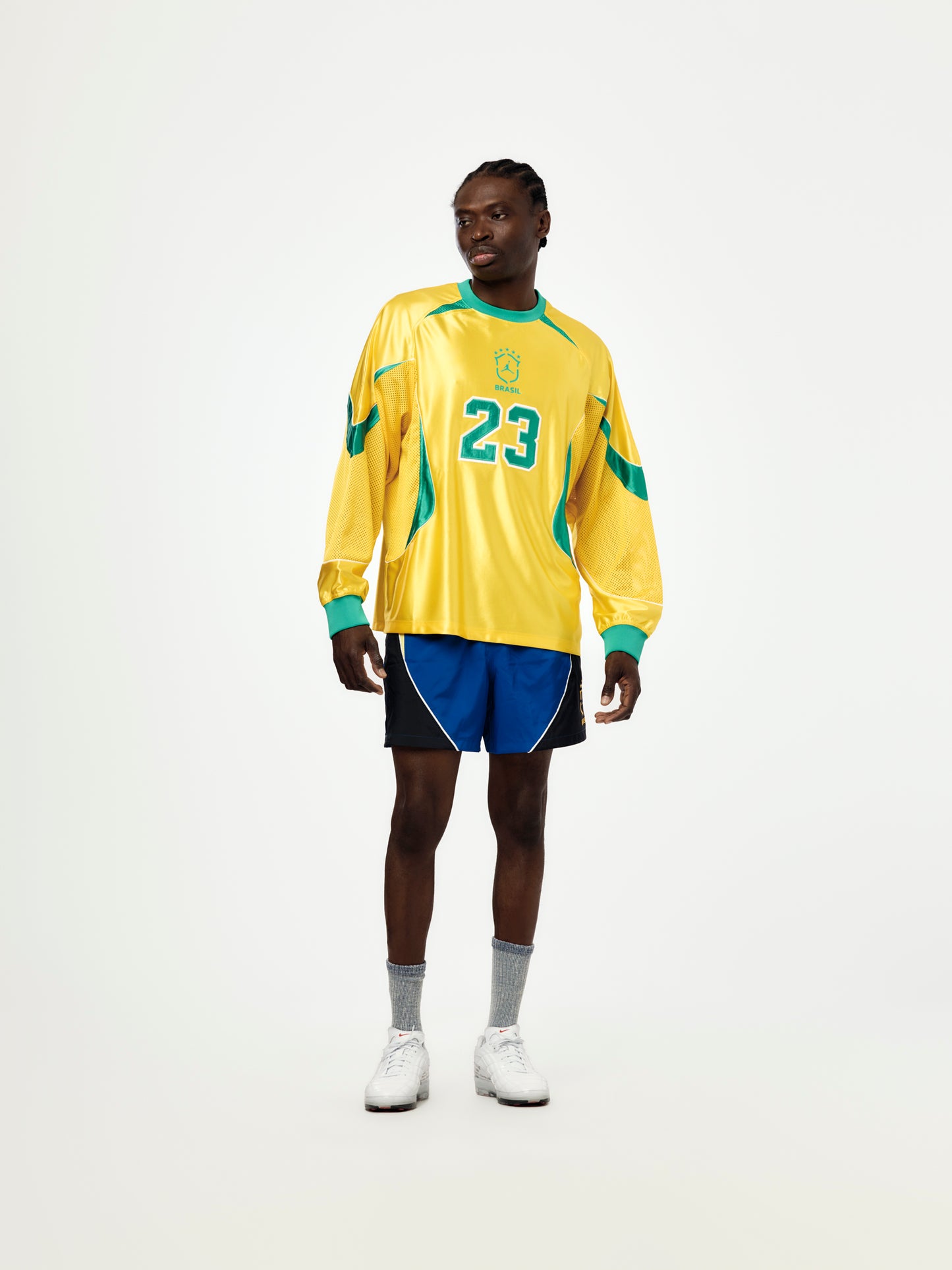 Jordan Brazil Goalie Top (VARSITY MAIZE/LUCKY GREEN)