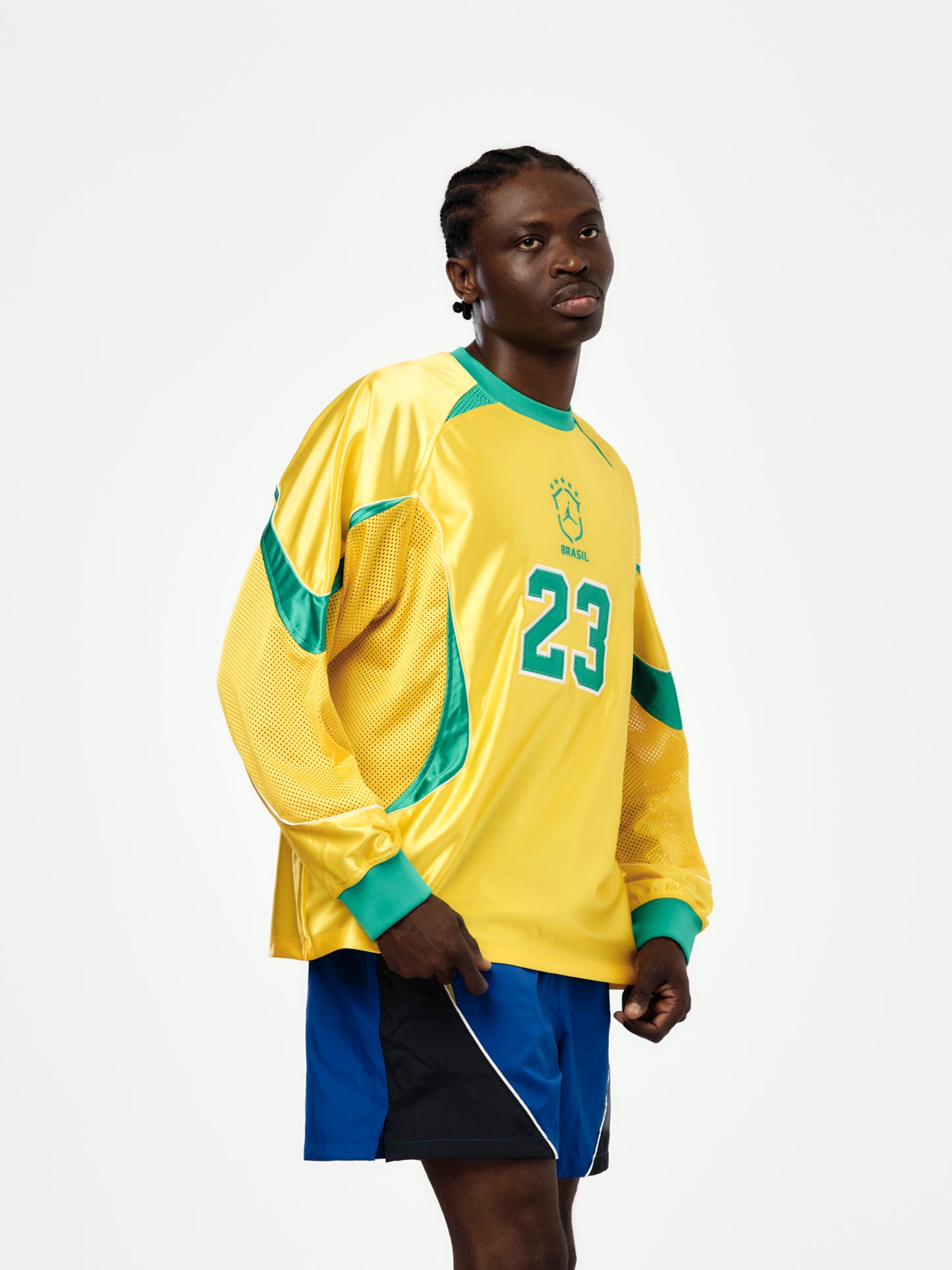 Jordan Brazil Goalie Top (VARSITY MAIZE/LUCKY GREEN)