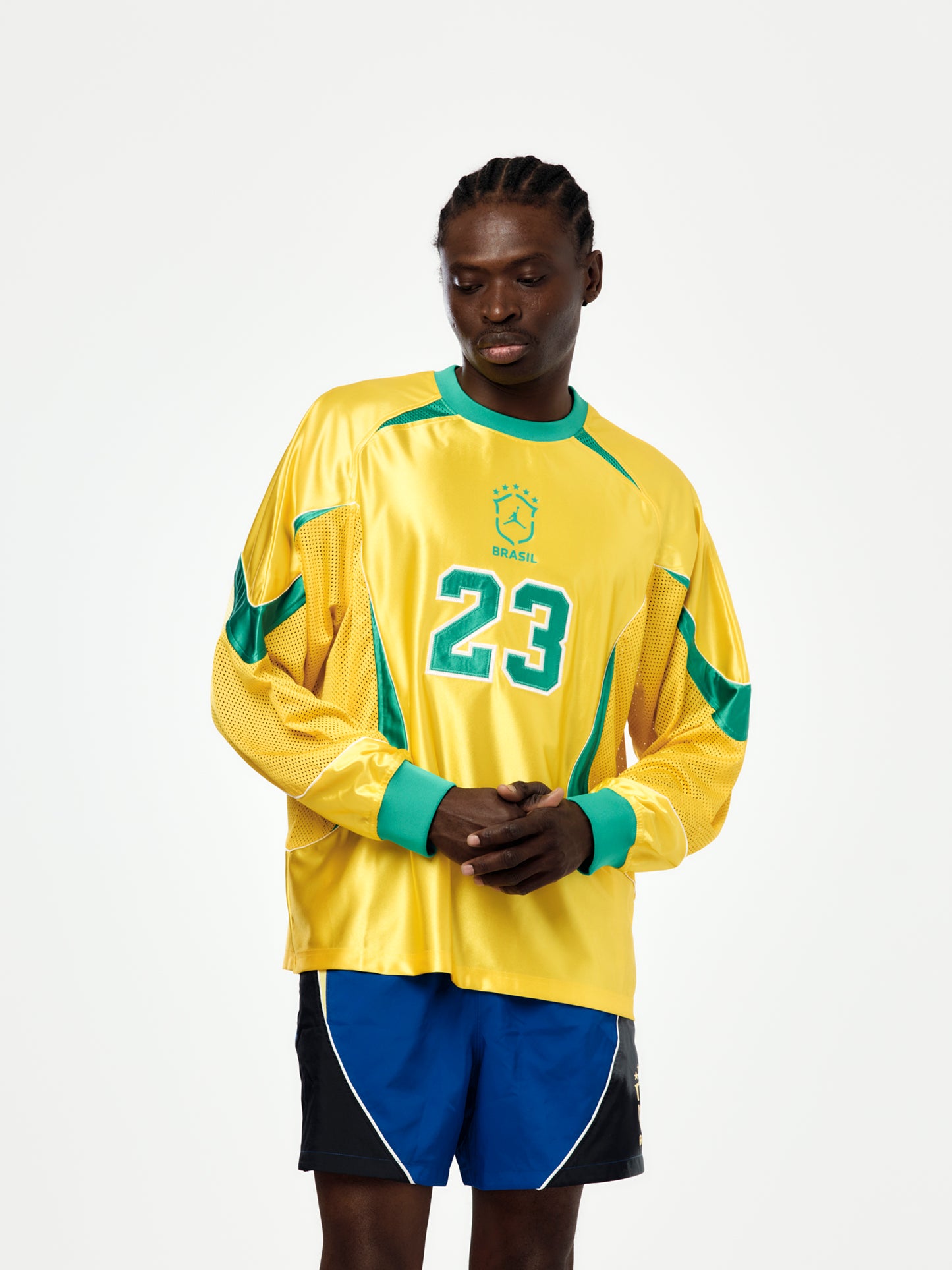 Jordan Brazil Goalie Top (VARSITY MAIZE/LUCKY GREEN)