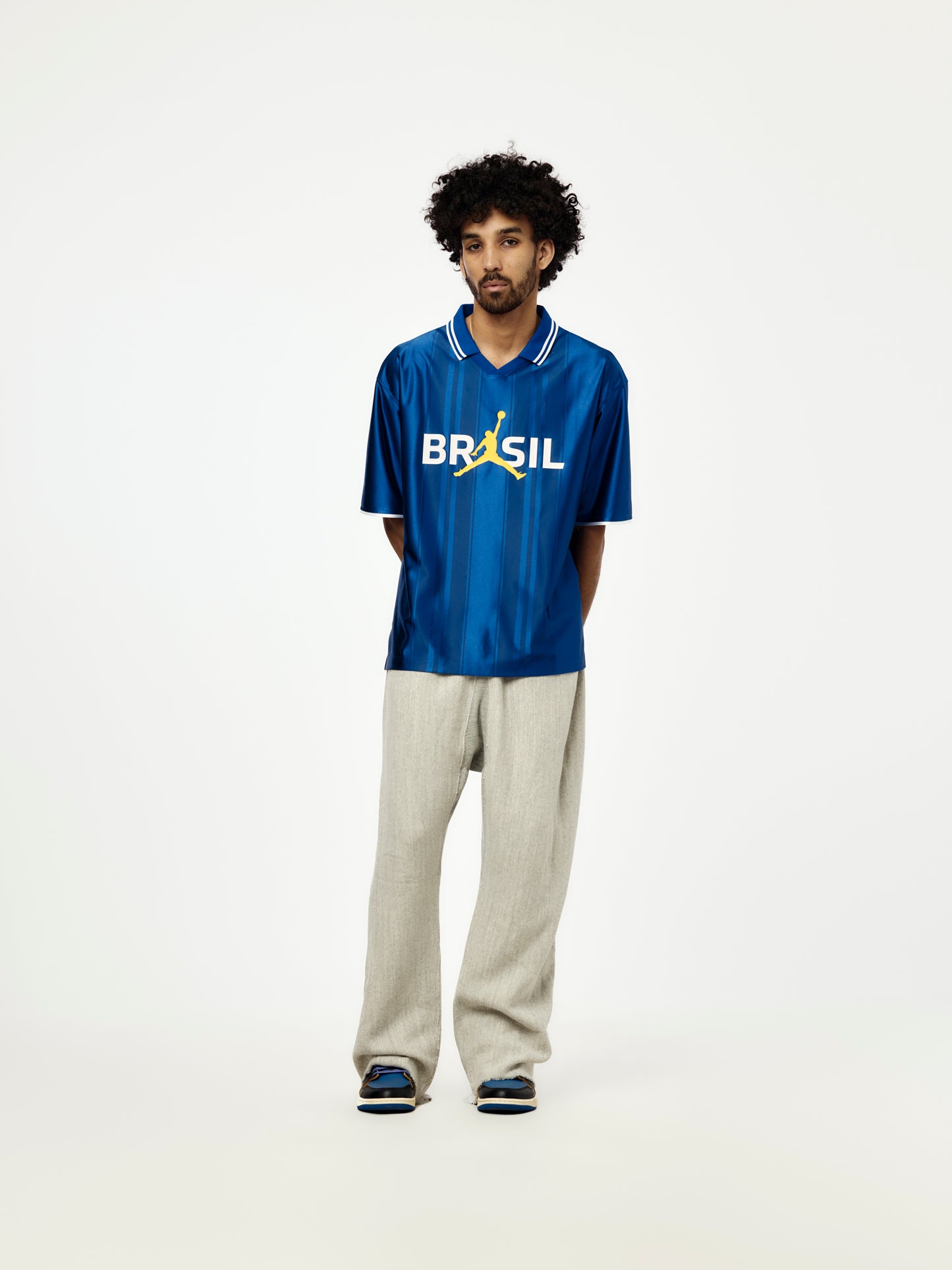 Jordan Brazil Polo Shirt (OLD ROYAL/WHITE)