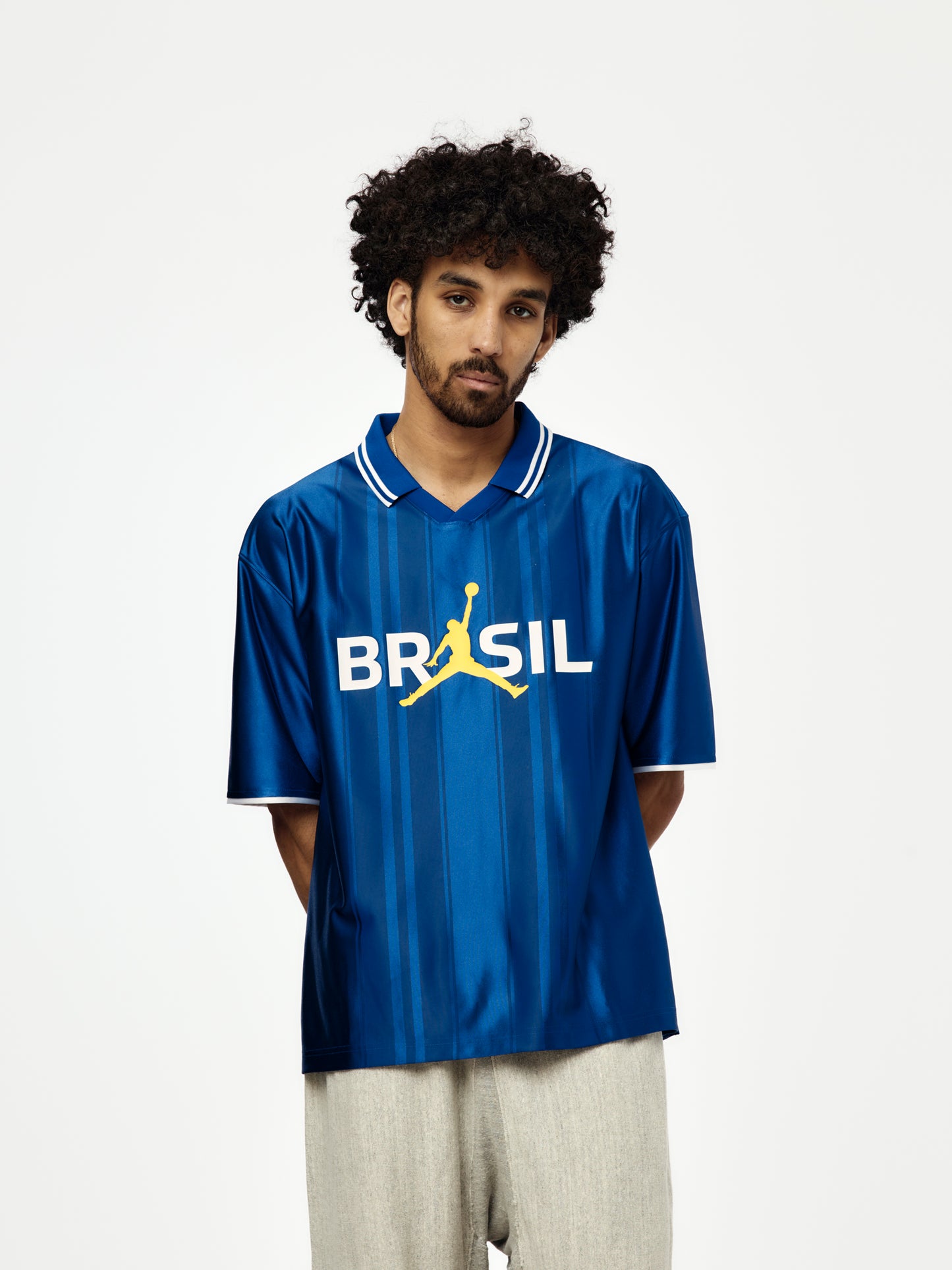 Jordan Brazil Polo Shirt (OLD ROYAL/WHITE)