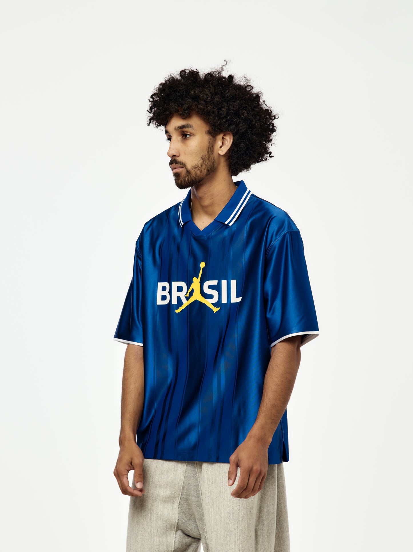 Jordan Brazil Polo Shirt (OLD ROYAL/WHITE)