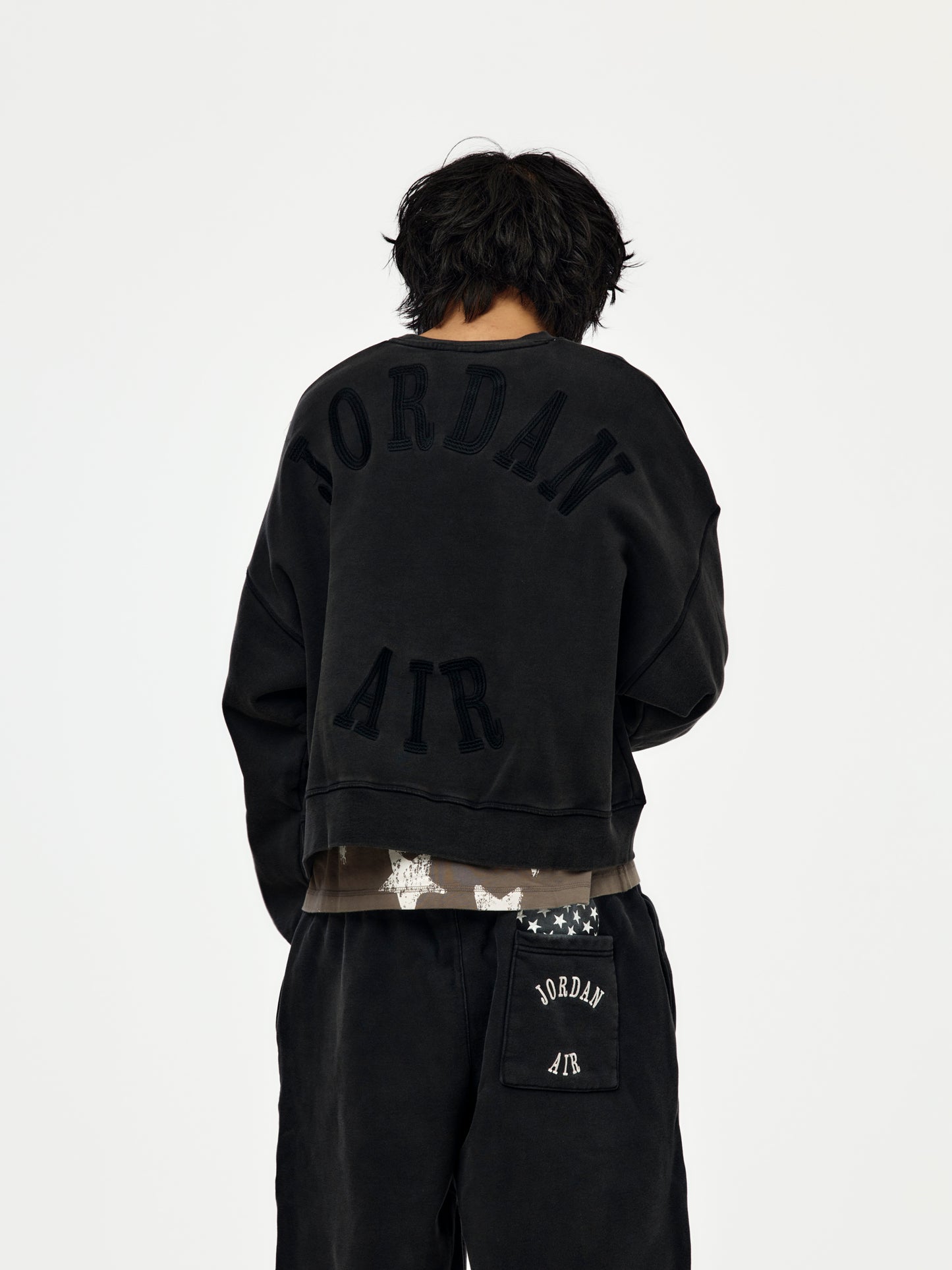 Jordan x IH Cropped Crewneck (BLACK)