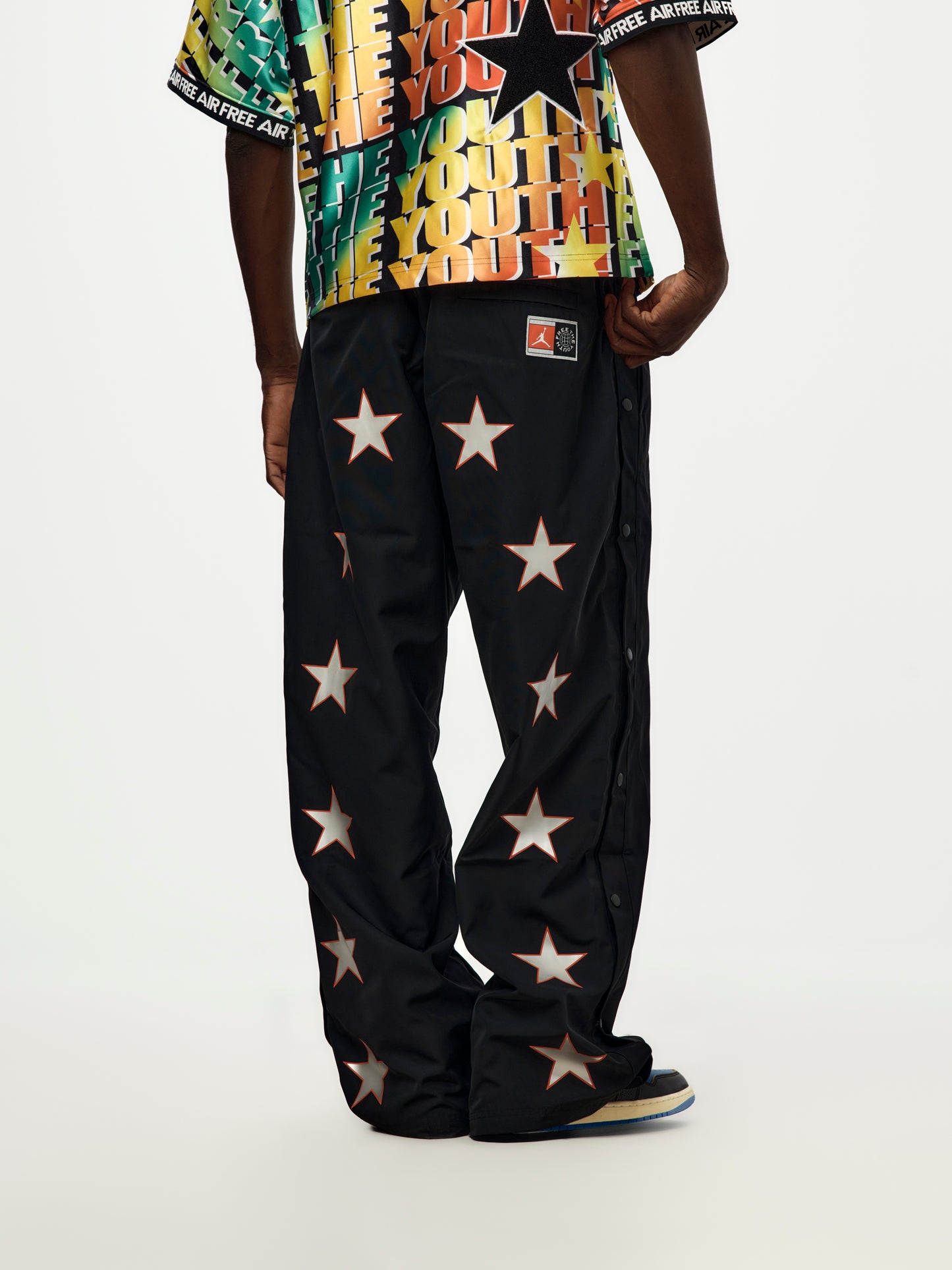 Free The Youth x Jordan Track Pants (Black/Light Crimson)