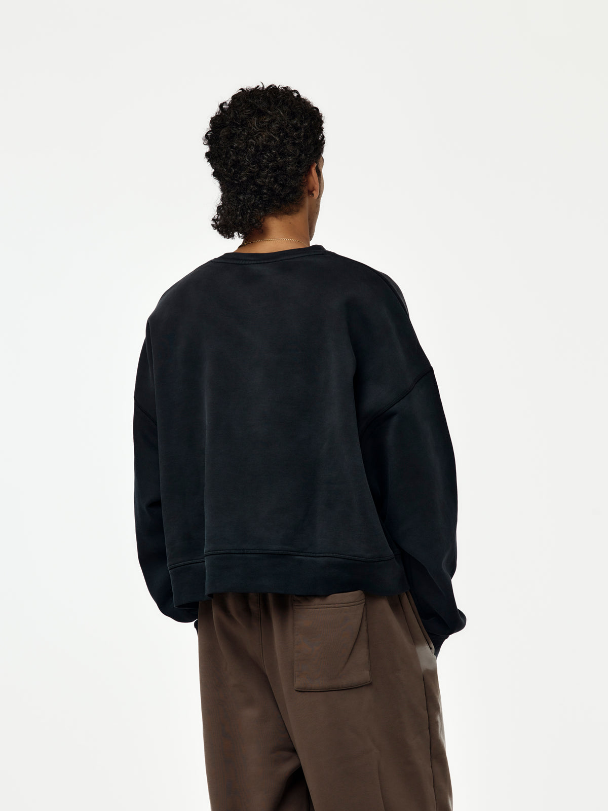 Jordan Brand M J Ih Essntl Crop Flc Crew (Black/Black)