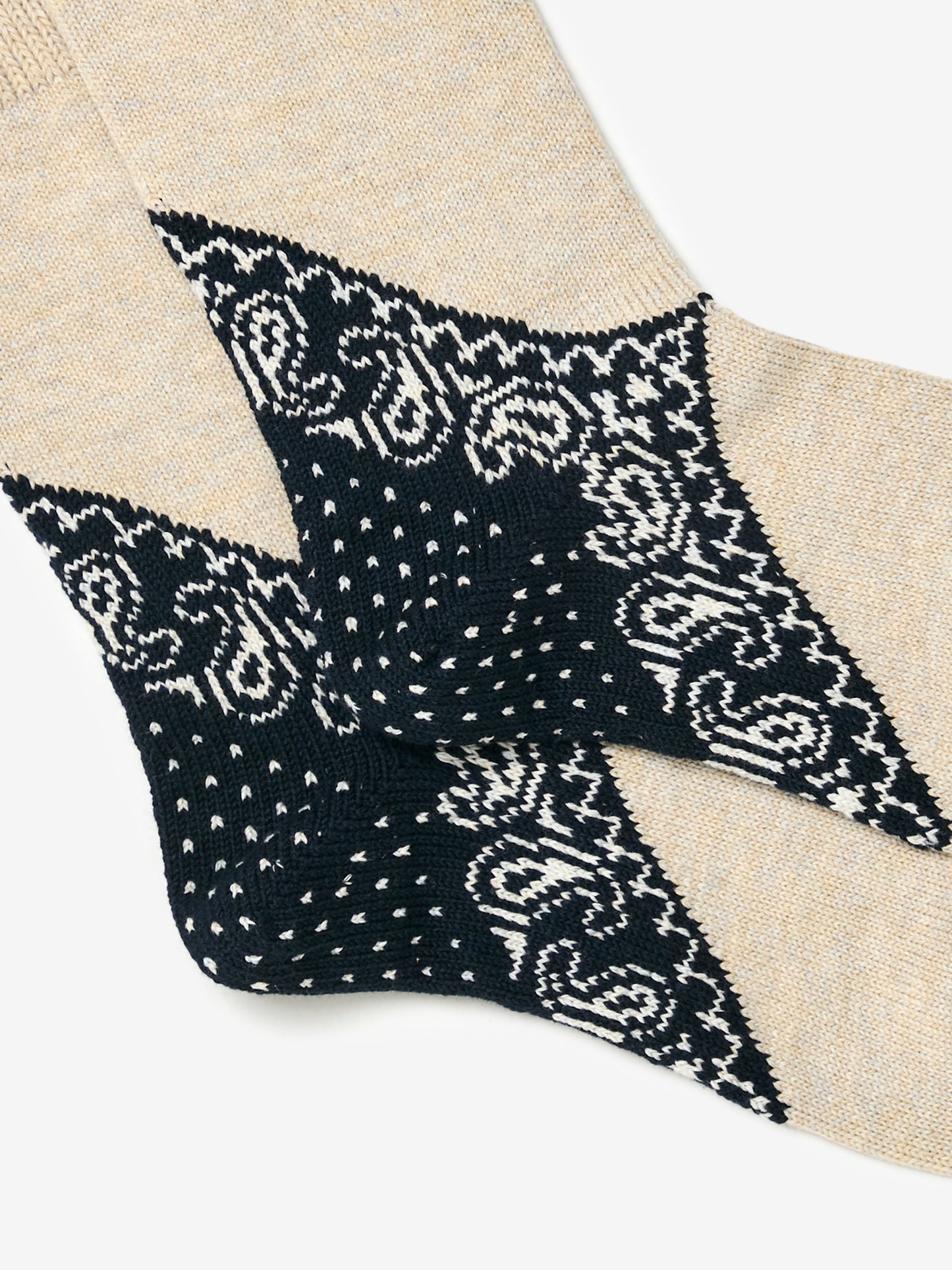 96 Yarns Heel Paisley Bandana Socks (Navy)