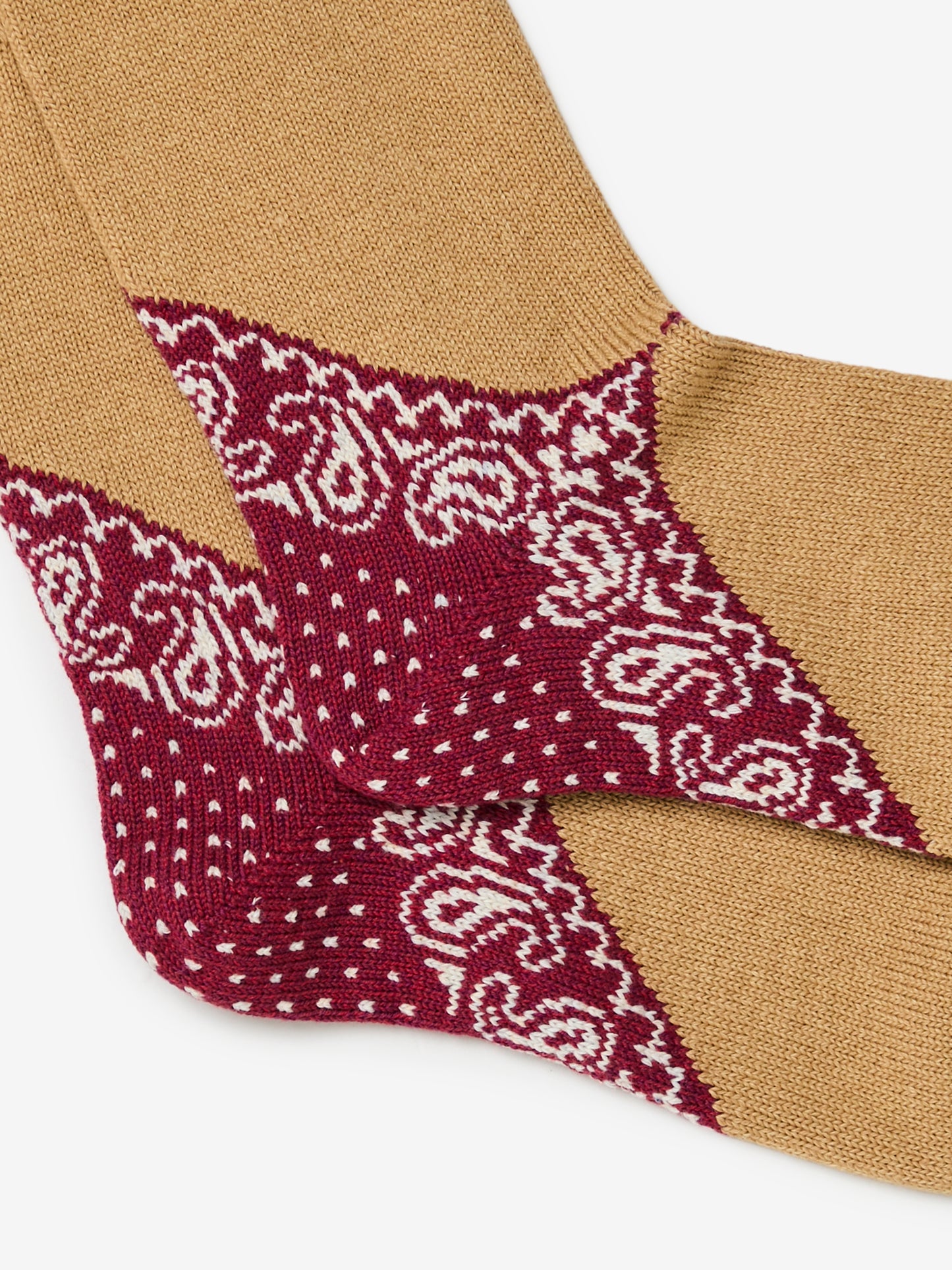 96 Yarns Heel Paisley Bandana Socks (Red)