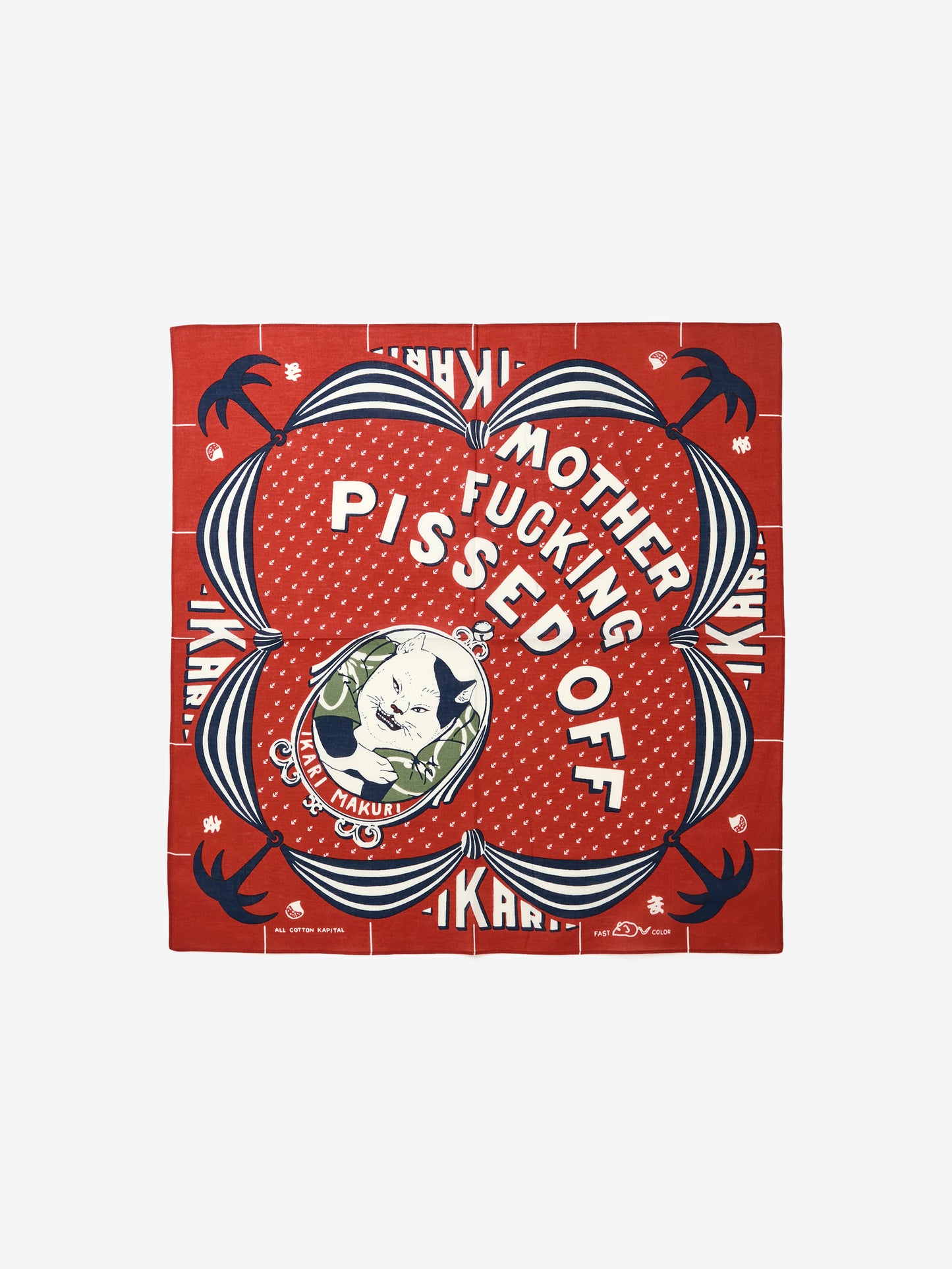 IKARIMAKURI Color Bandanna (Red)