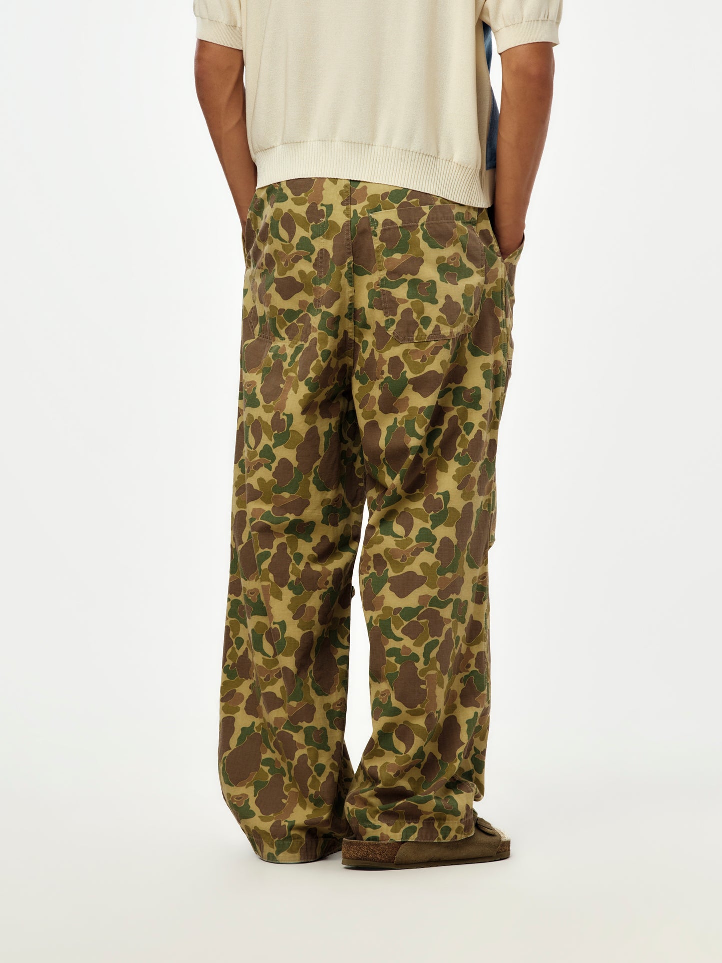 Herringbone Reversible Fatigue Baggy Pants (Hunter Camo)