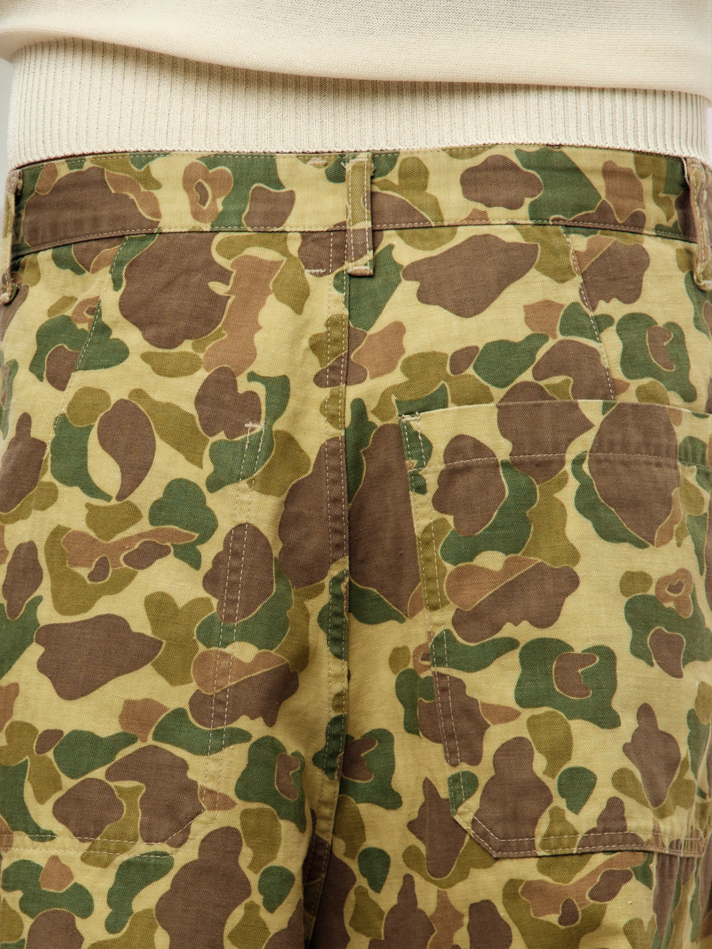 Herringbone Reversible Fatigue Baggy Pants (Hunter Camo)