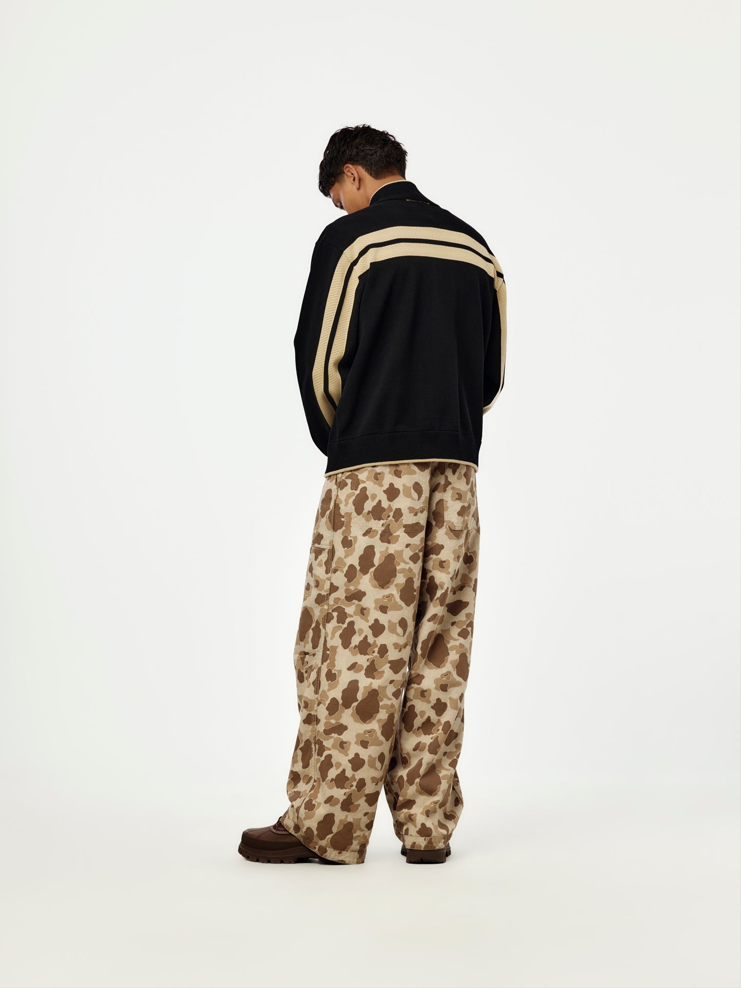 Herringbone Reversible Fatigue Baggy Pants (Hunter Camo)