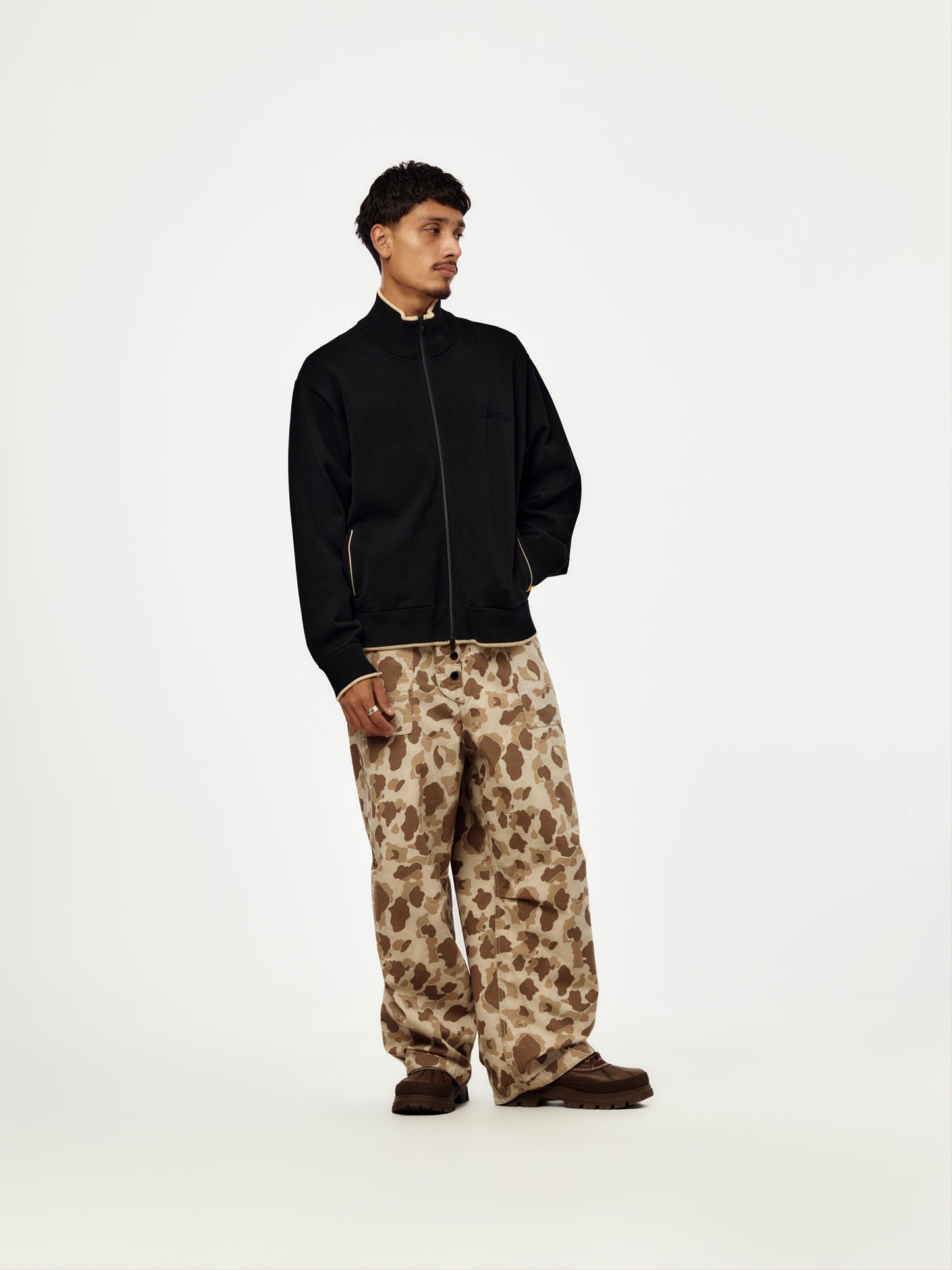 Herringbone Reversible Fatigue Baggy Pants (Hunter Camo)