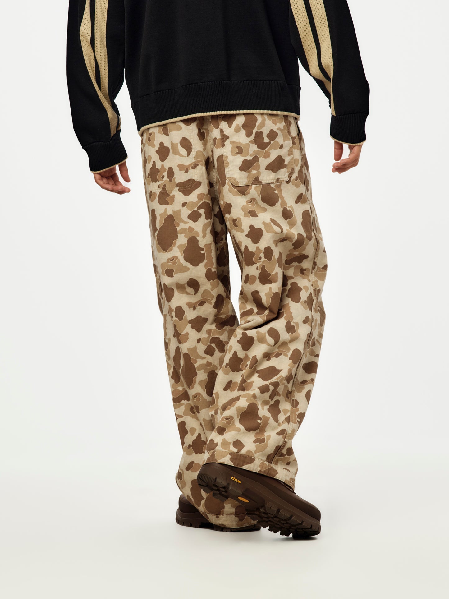 Herringbone Reversible Fatigue Baggy Pants (Hunter Camo)