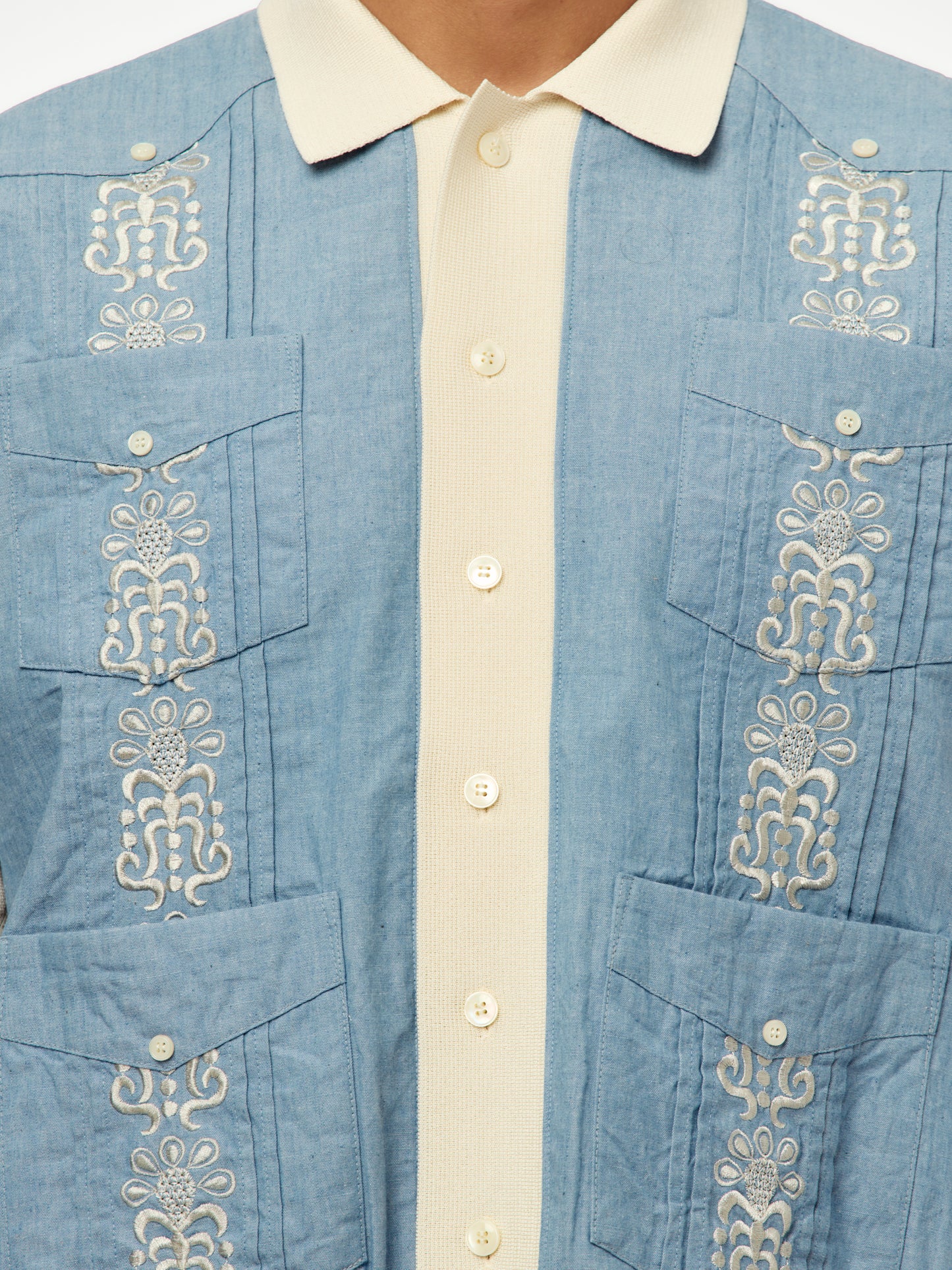 Knit Cuba Shirt (Sax)