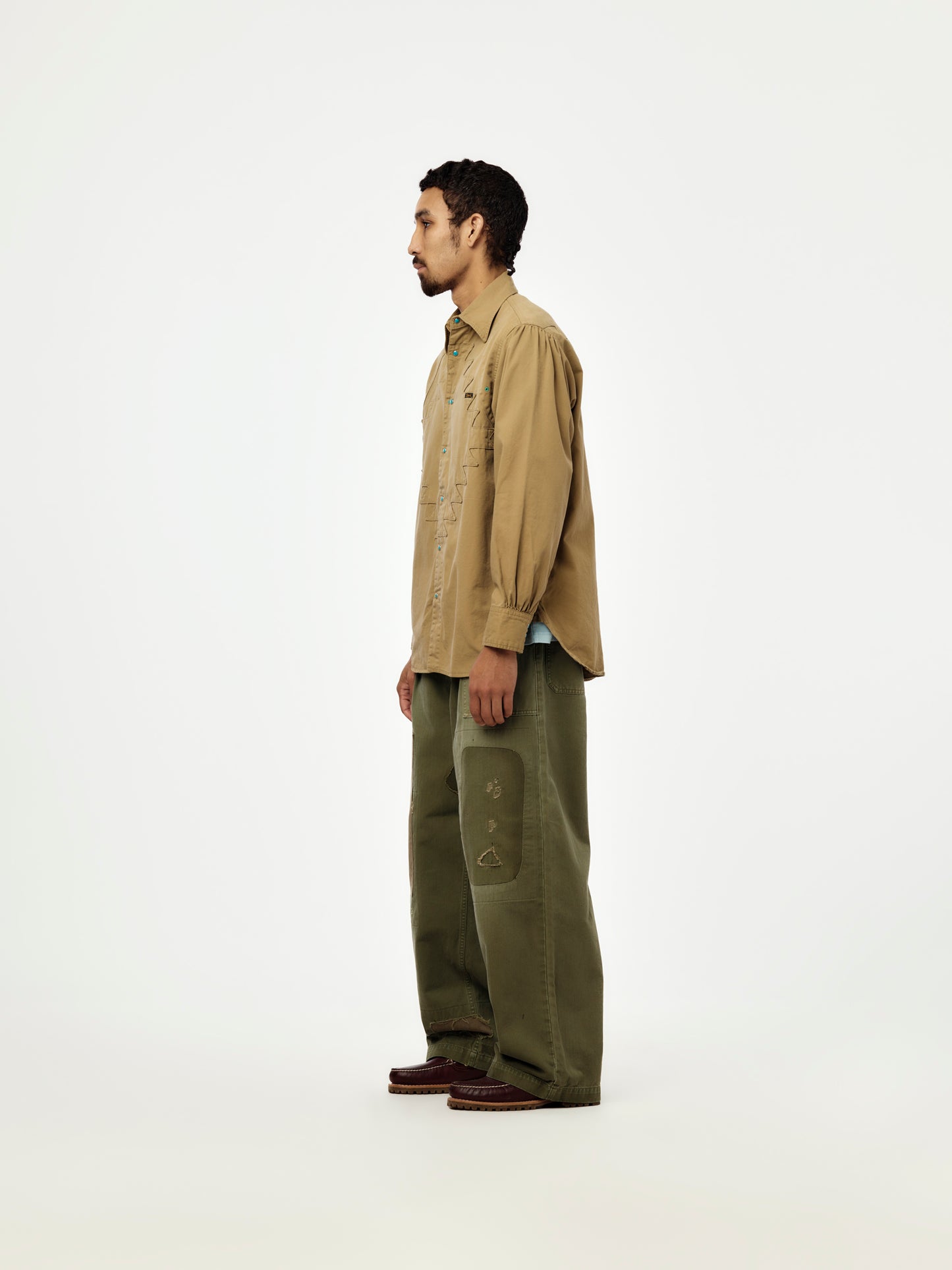 Thunderbird Husky Western Shirt (Beige)
