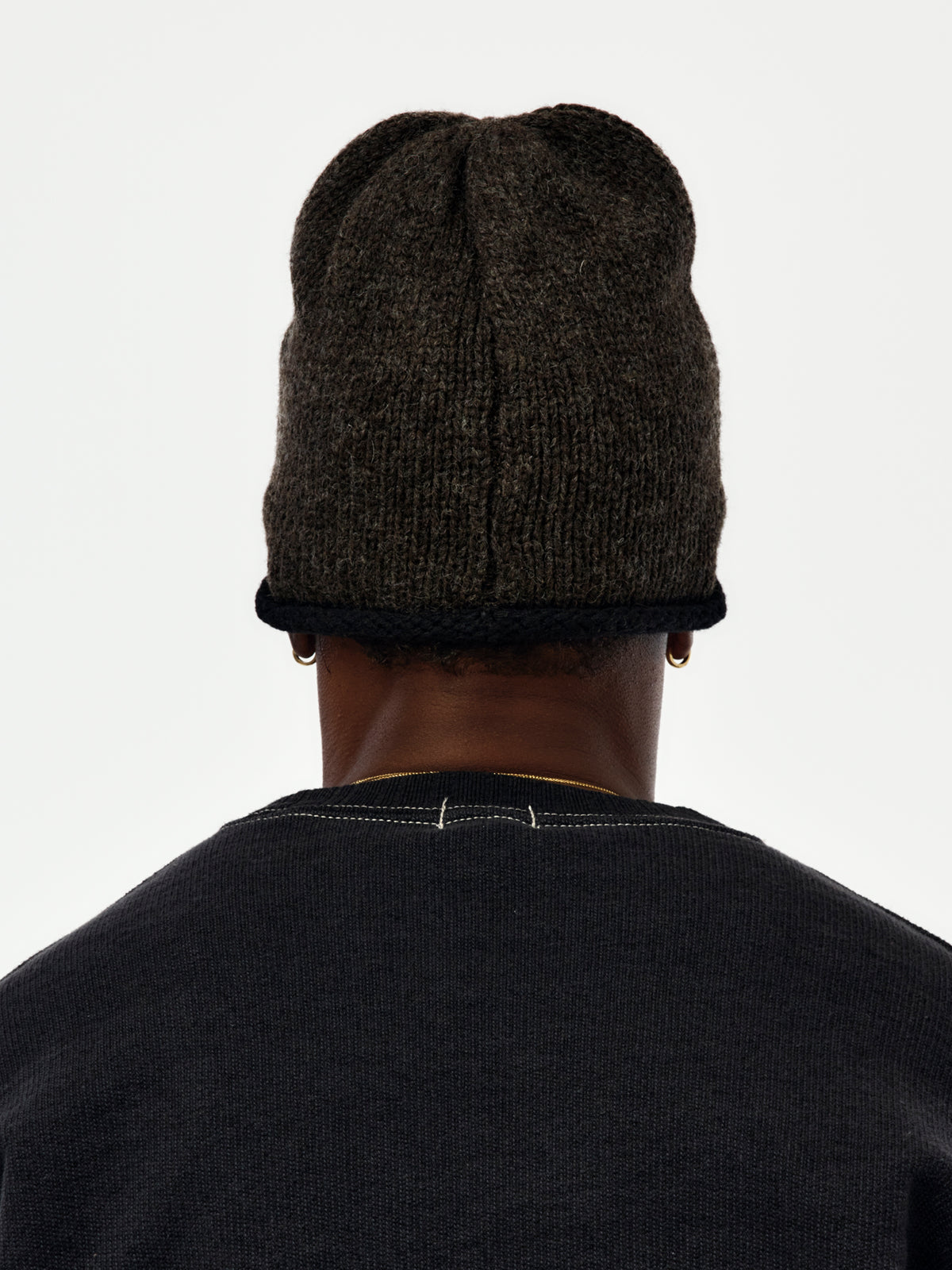 Hobo Wool Beanie (Dark Brown)