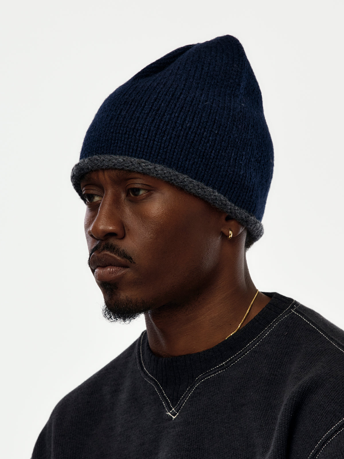 Hobo Wool Beanie (Navy)