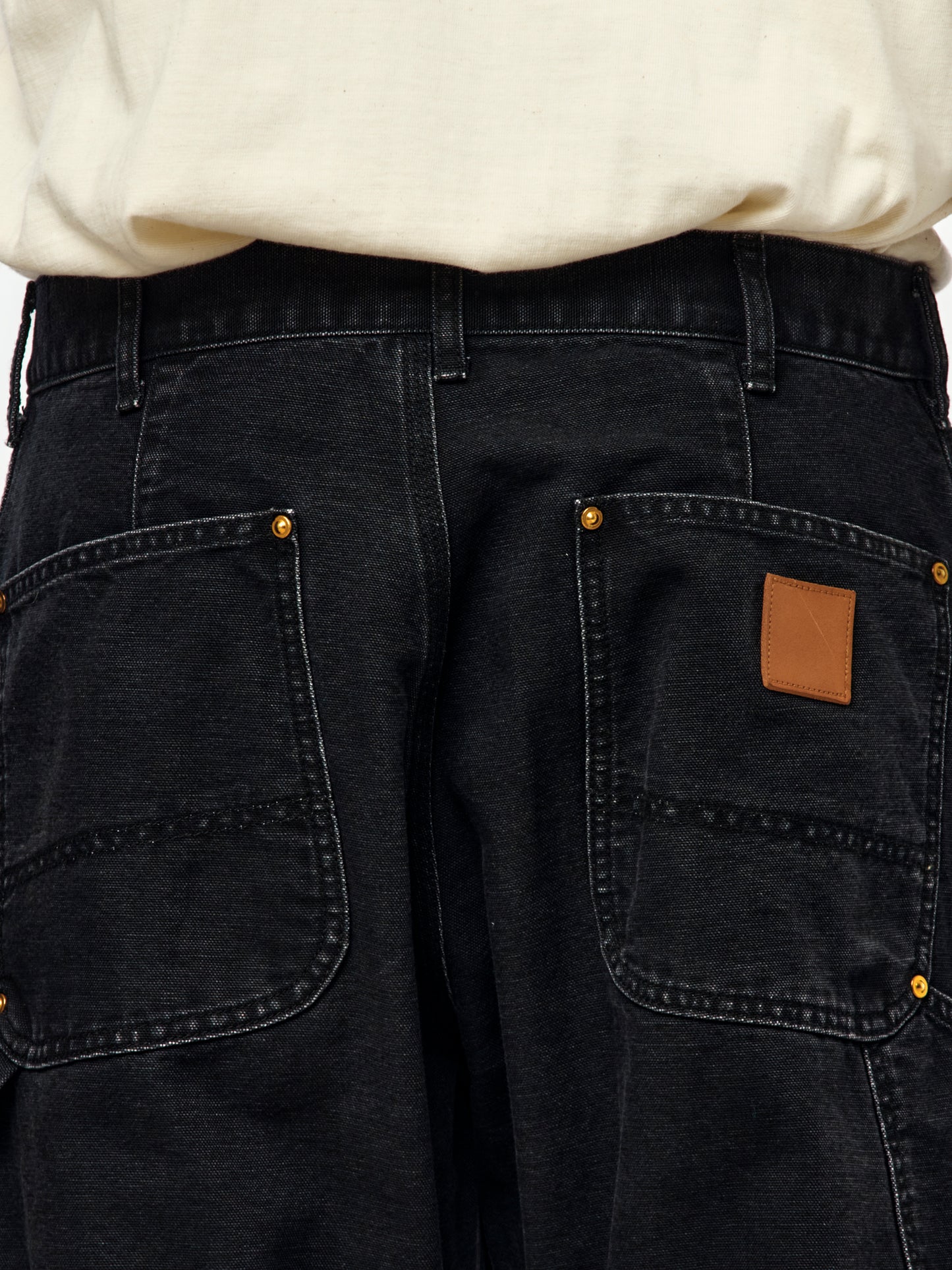 3D Cut Painter Pants (BLACK)