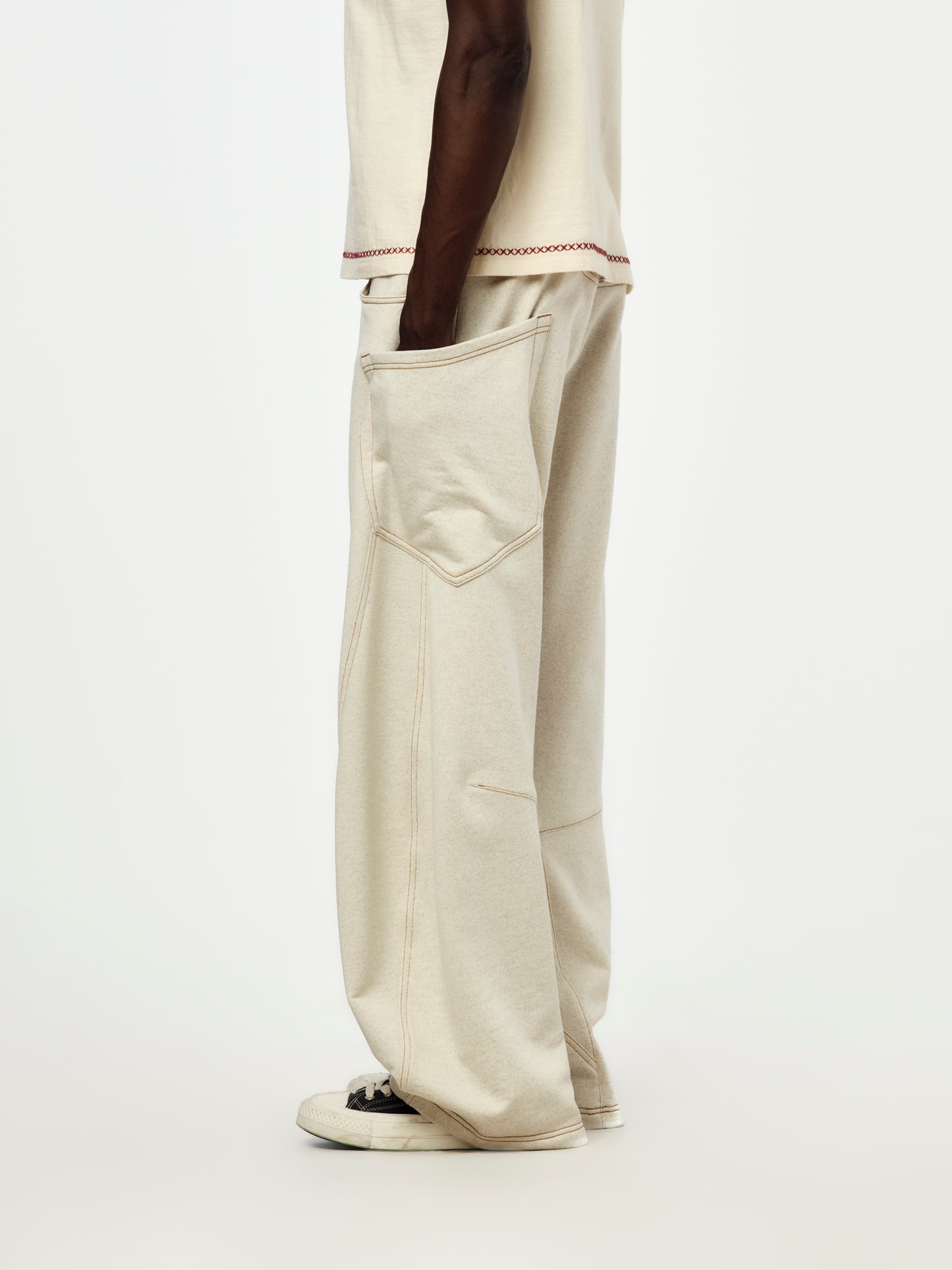 3D Cut Sweatpants (OATMEAL)
