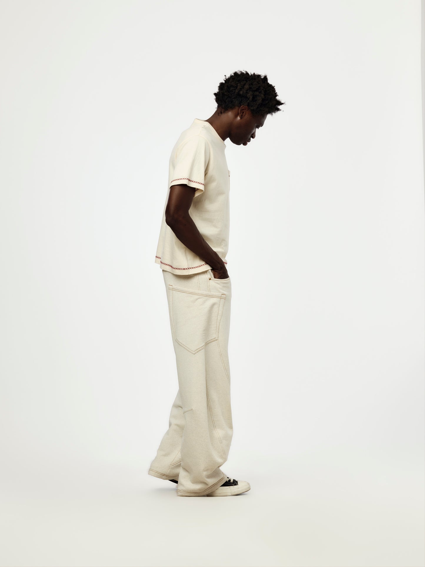 3D Cut Sweatpants (OATMEAL)