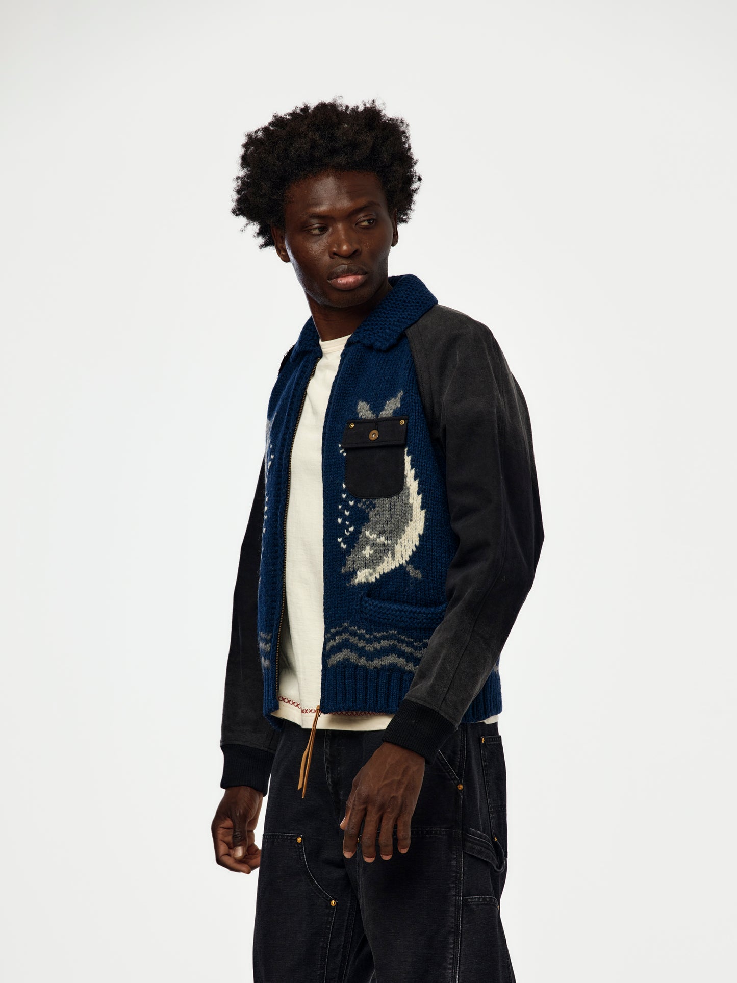 Hybrid Cowichan Sweater (BLUE)