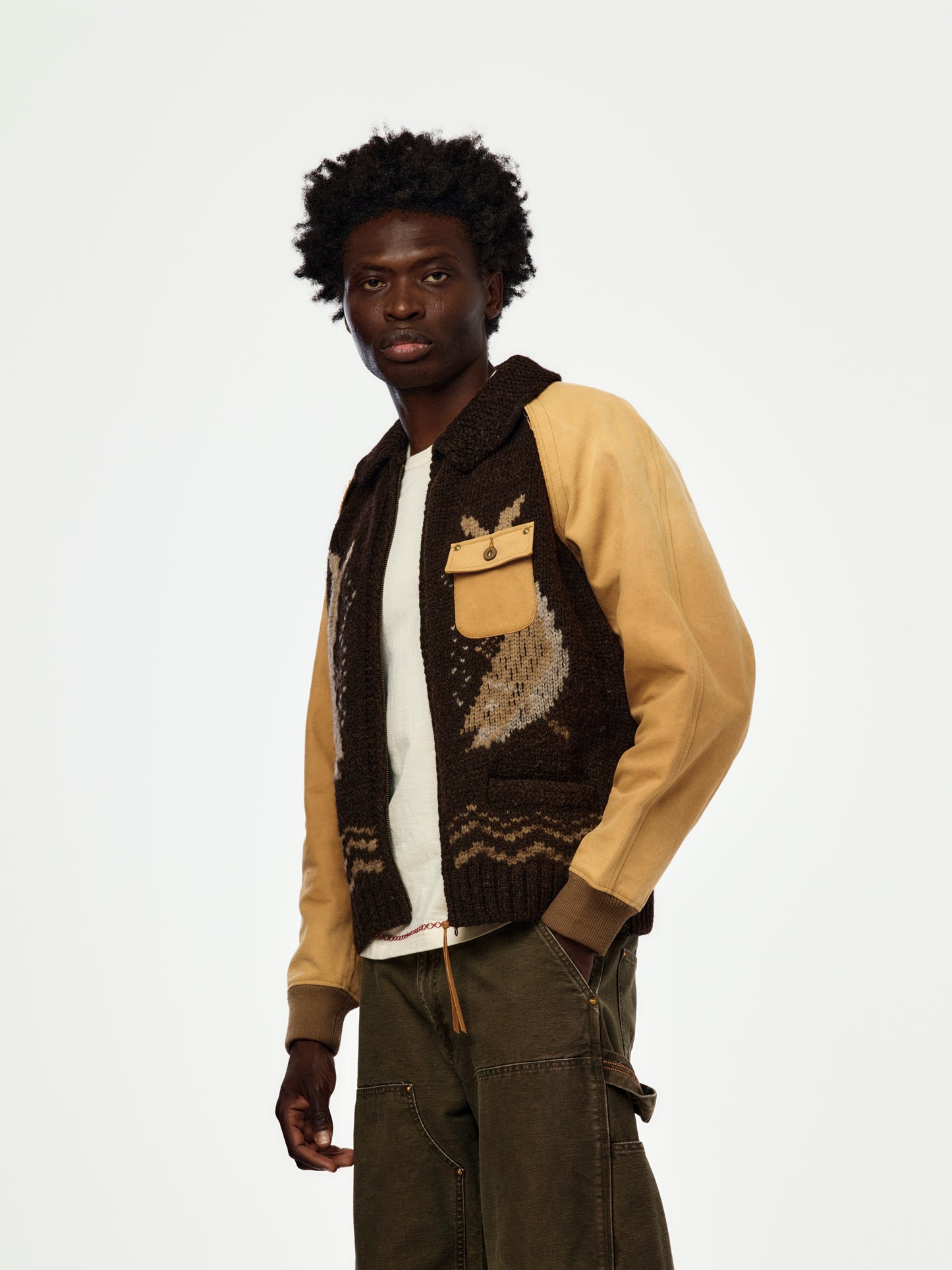 Hybrid Cowichan Sweater (BROWN)