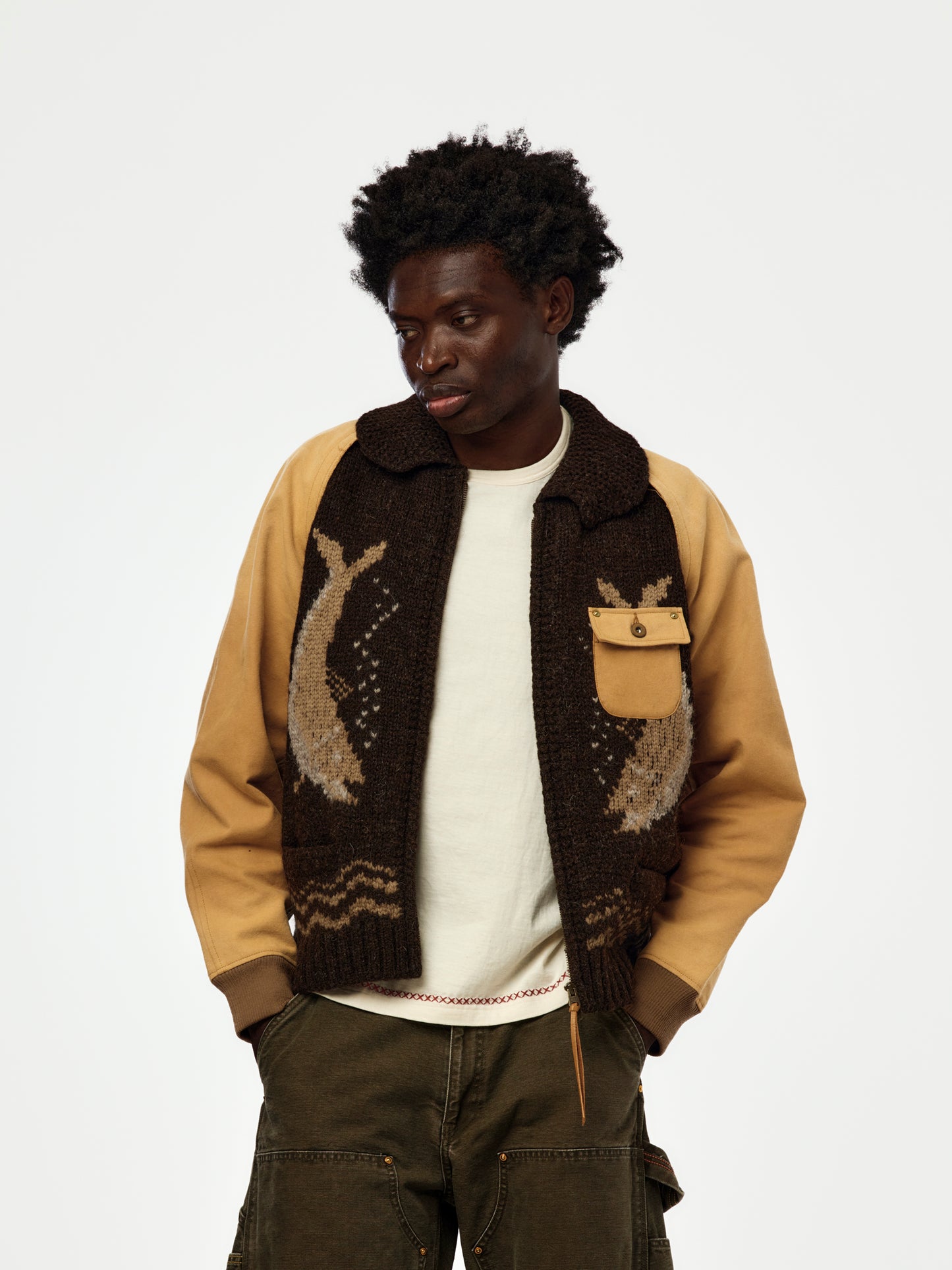 Hybrid Cowichan Sweater (BROWN)