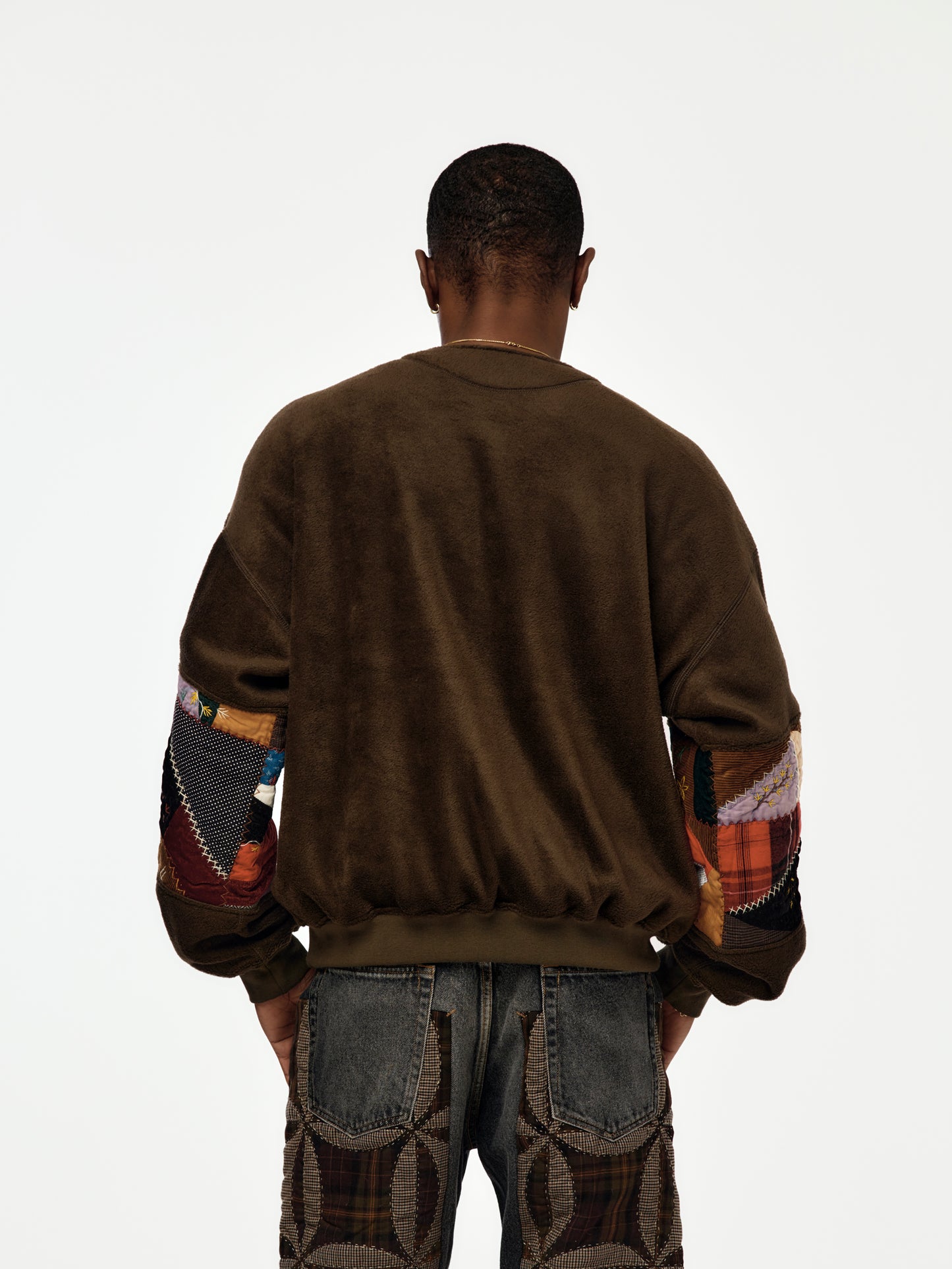 Quilt Fleece Pullover (KHAKI)
