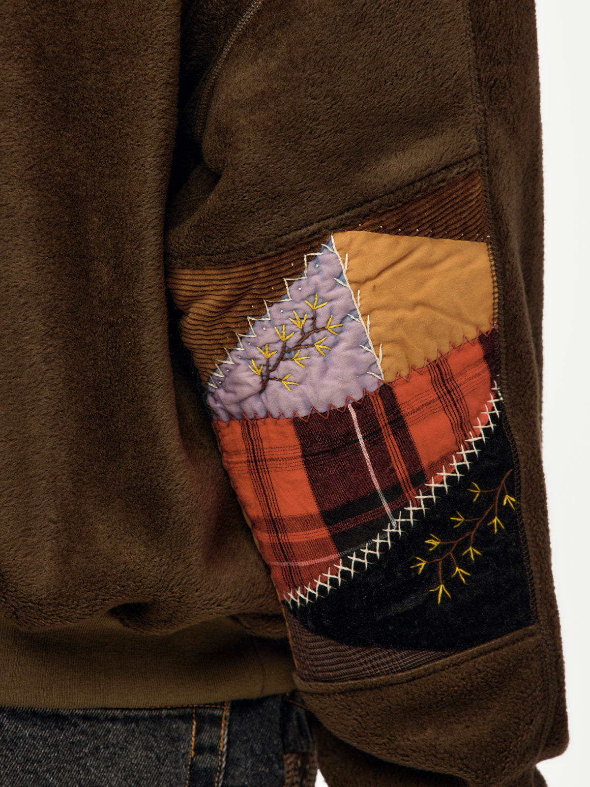 Quilt Fleece Pullover (KHAKI)