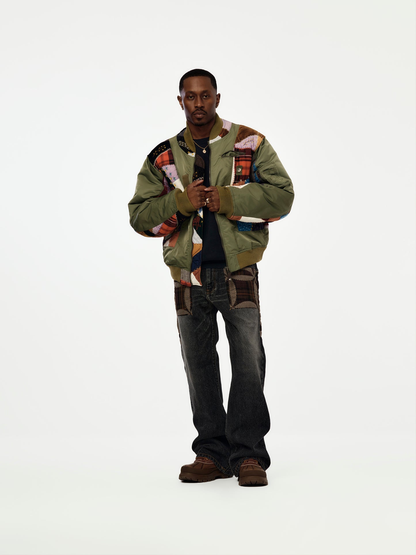 Quilted Bomber Jacket (KHAKI)