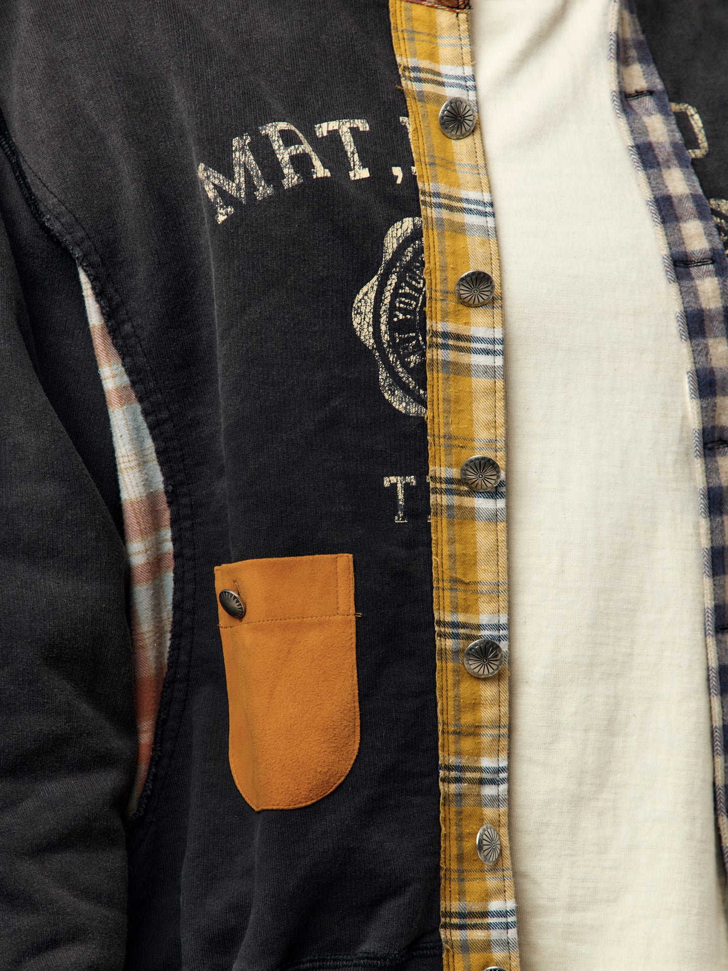 Vintage Finished Sweat Cardigan (BLACK)