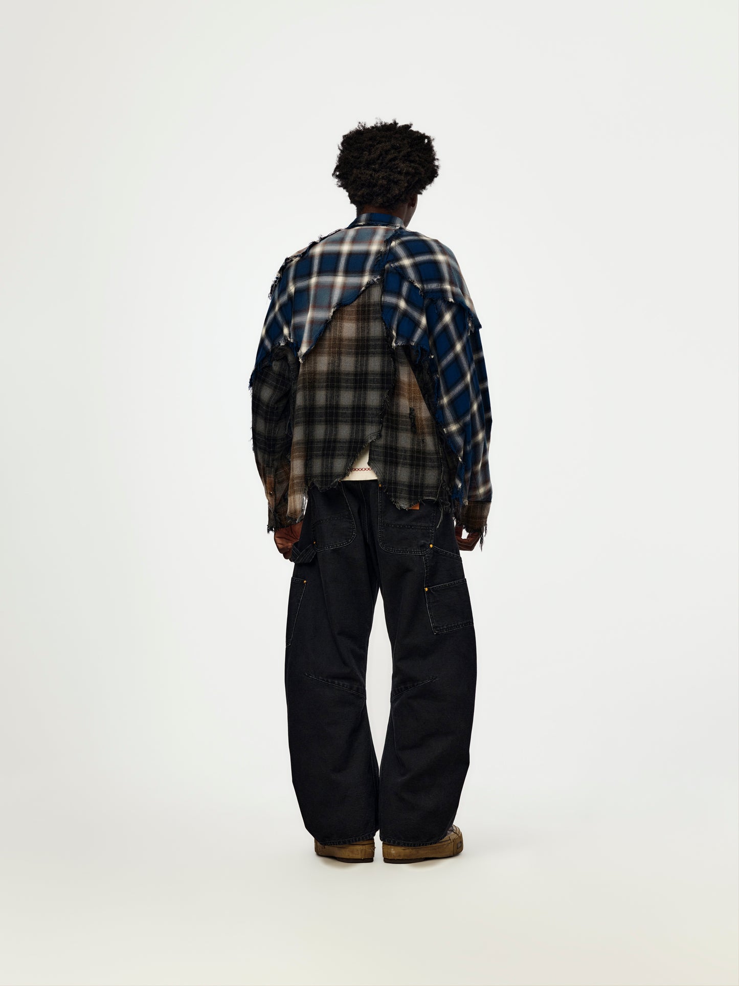 3D Cut Painter Pants (BLACK)