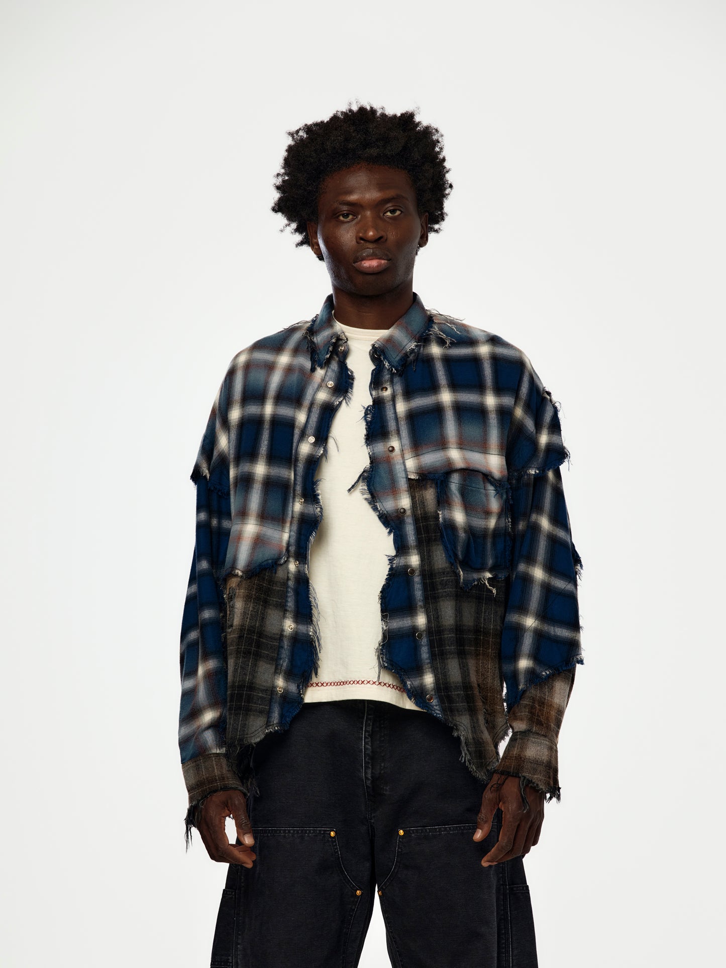 Vintage Checked Shirt (BLUE)