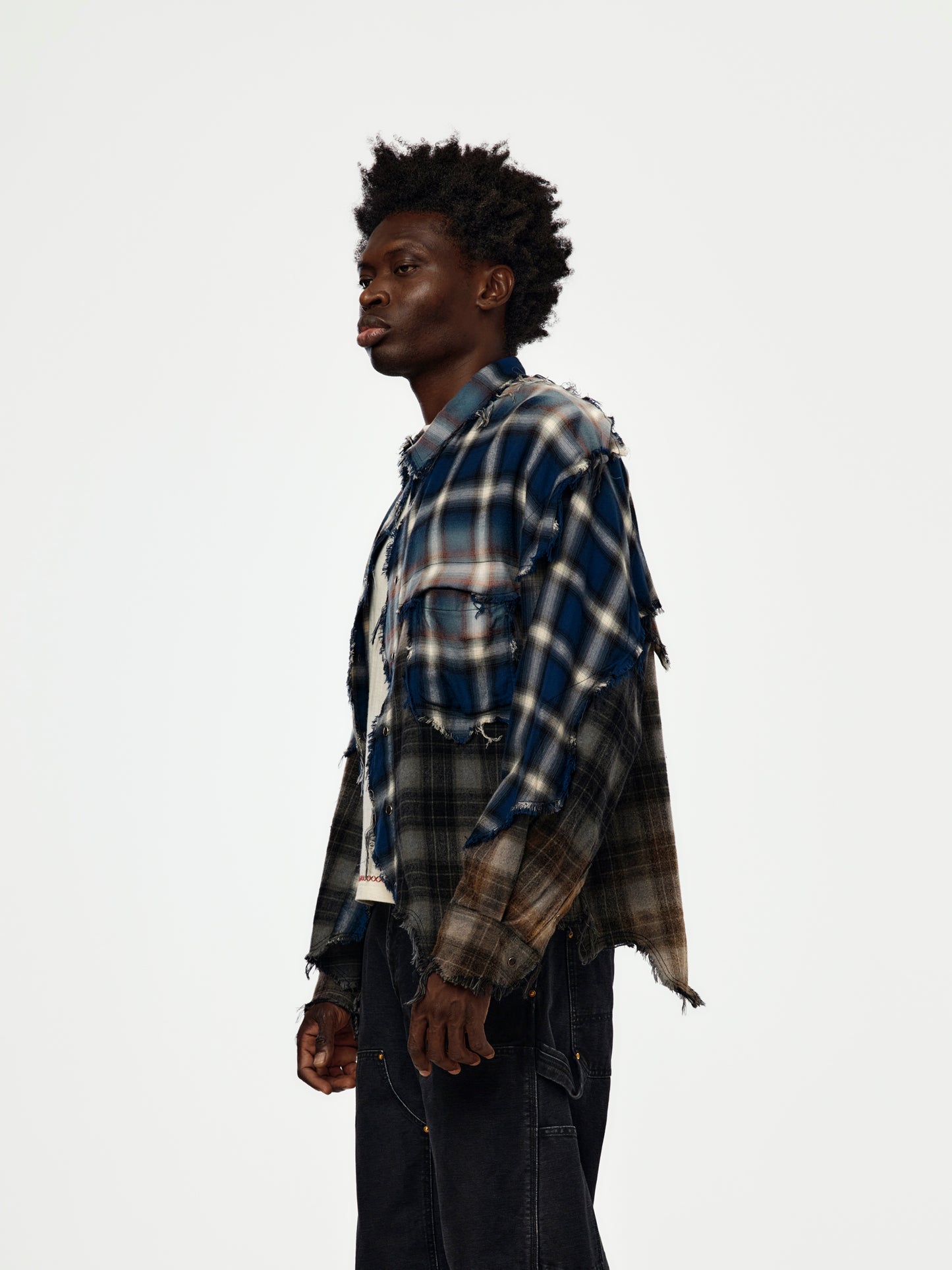 Vintage Checked Shirt (BLUE)
