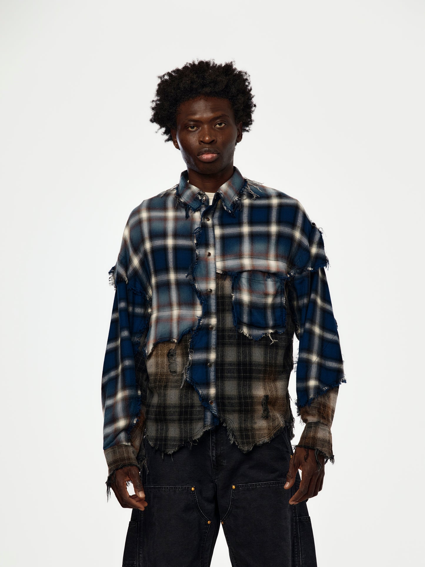 Vintage Checked Shirt (BLUE)