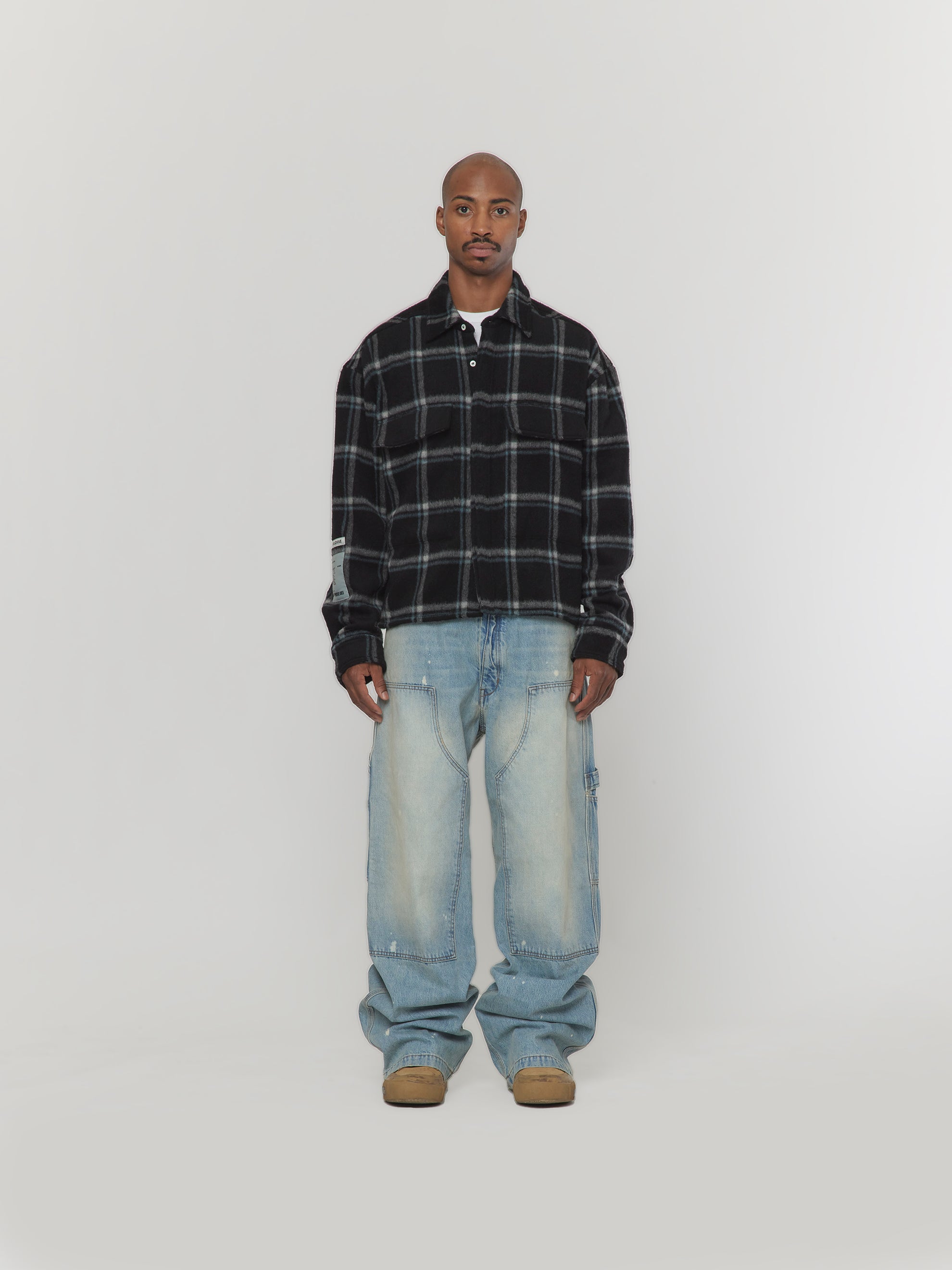 FLAP POCKET SHIRT (Black Plaid)