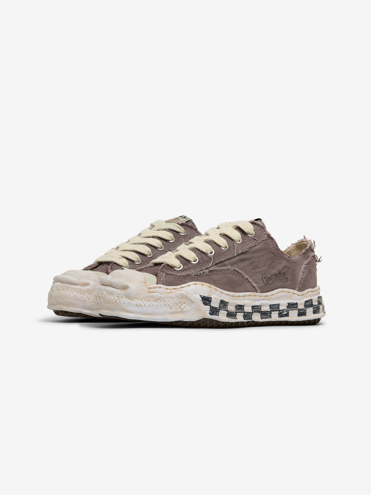 HANK GRAFFITI SOLE LOW-TOP SNEAKERS (GRAY)
