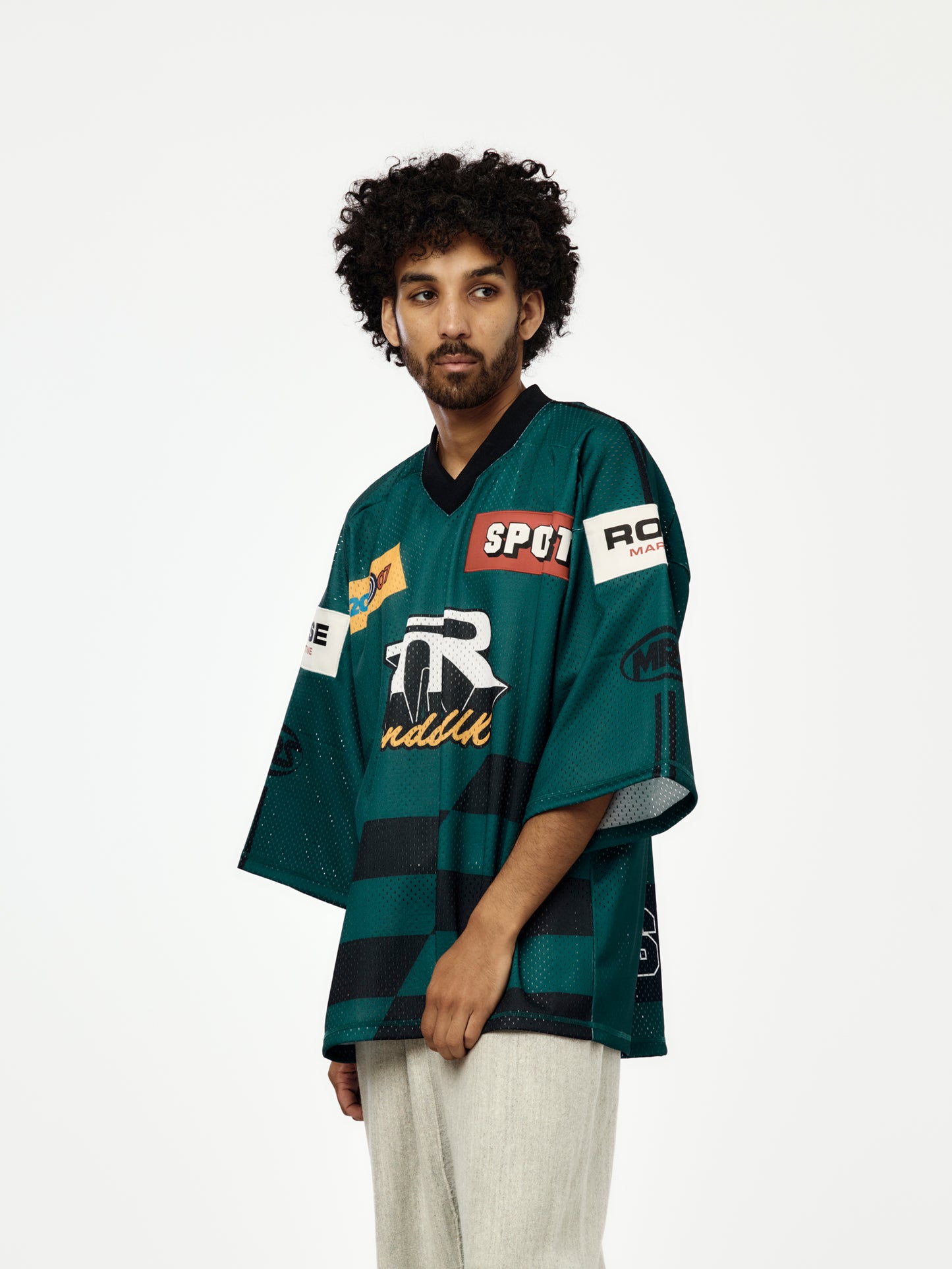 Oversized Hockey Top (Green Black)