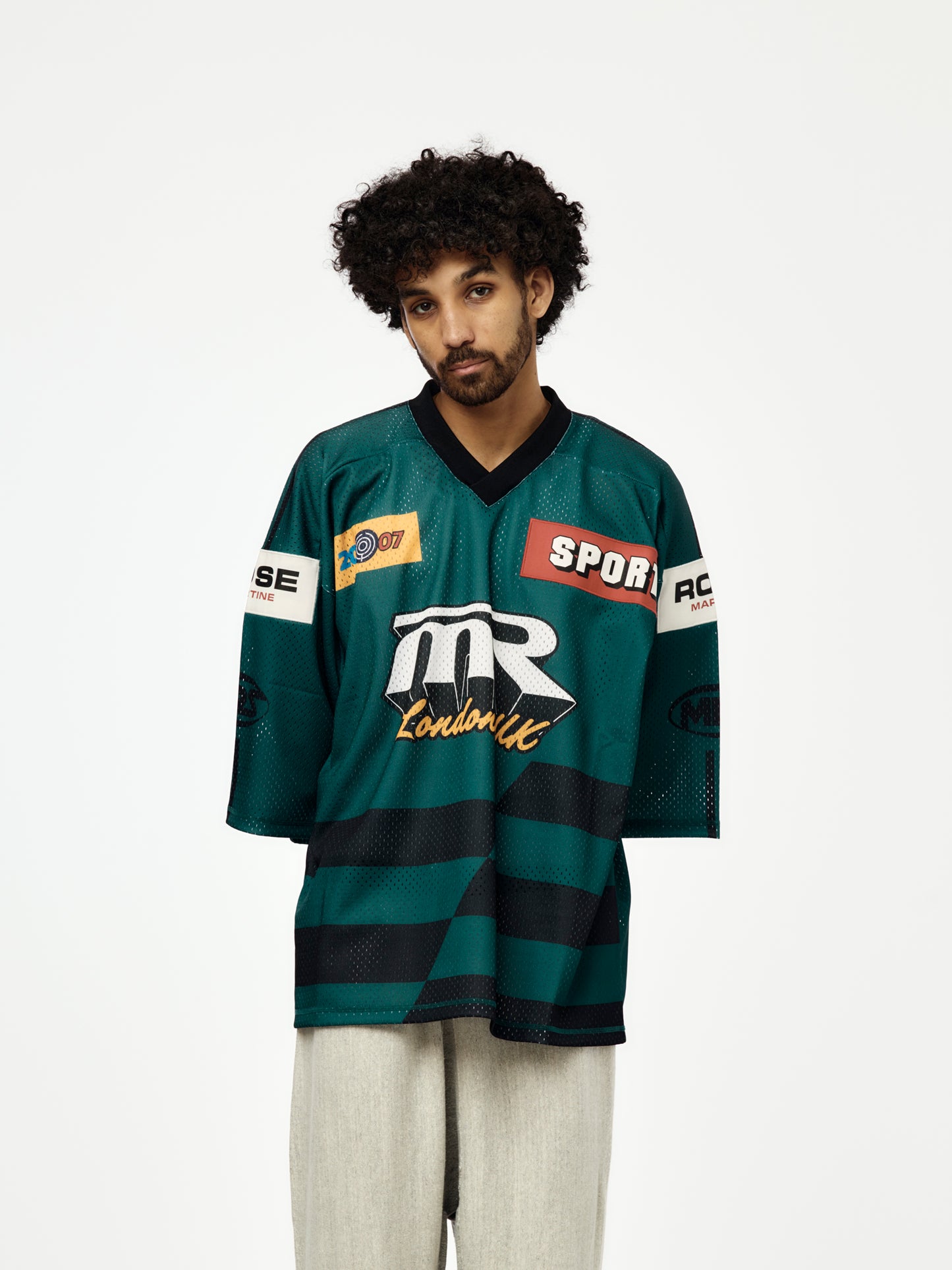 Oversized Hockey Top (Green Black)