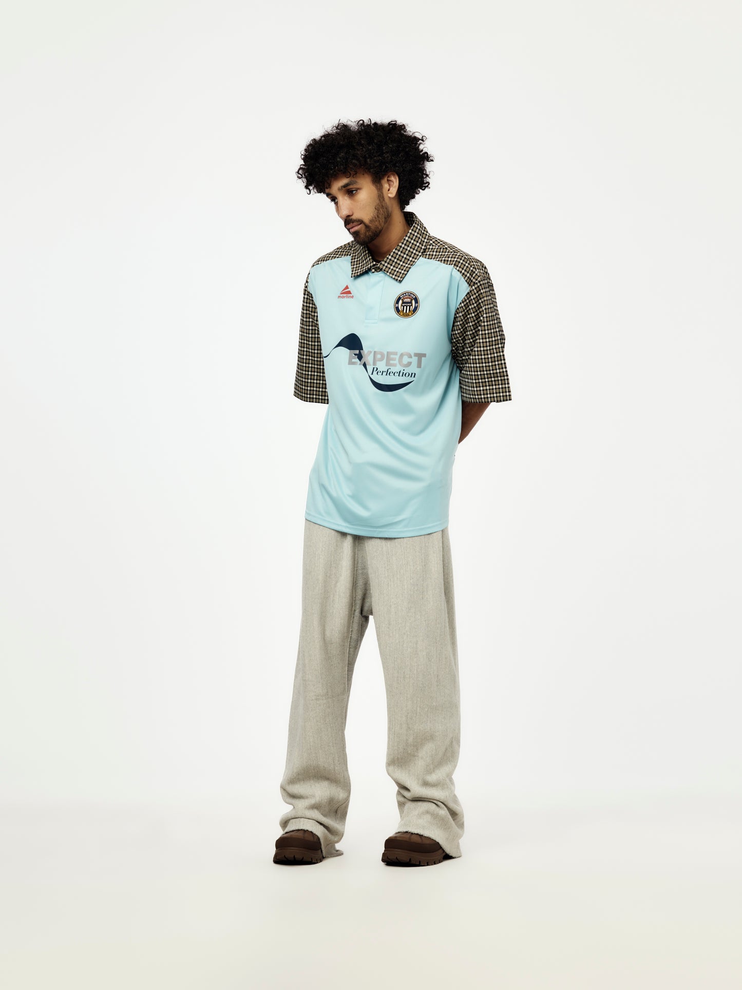 Polo Shirt (Black Green Light Blue)