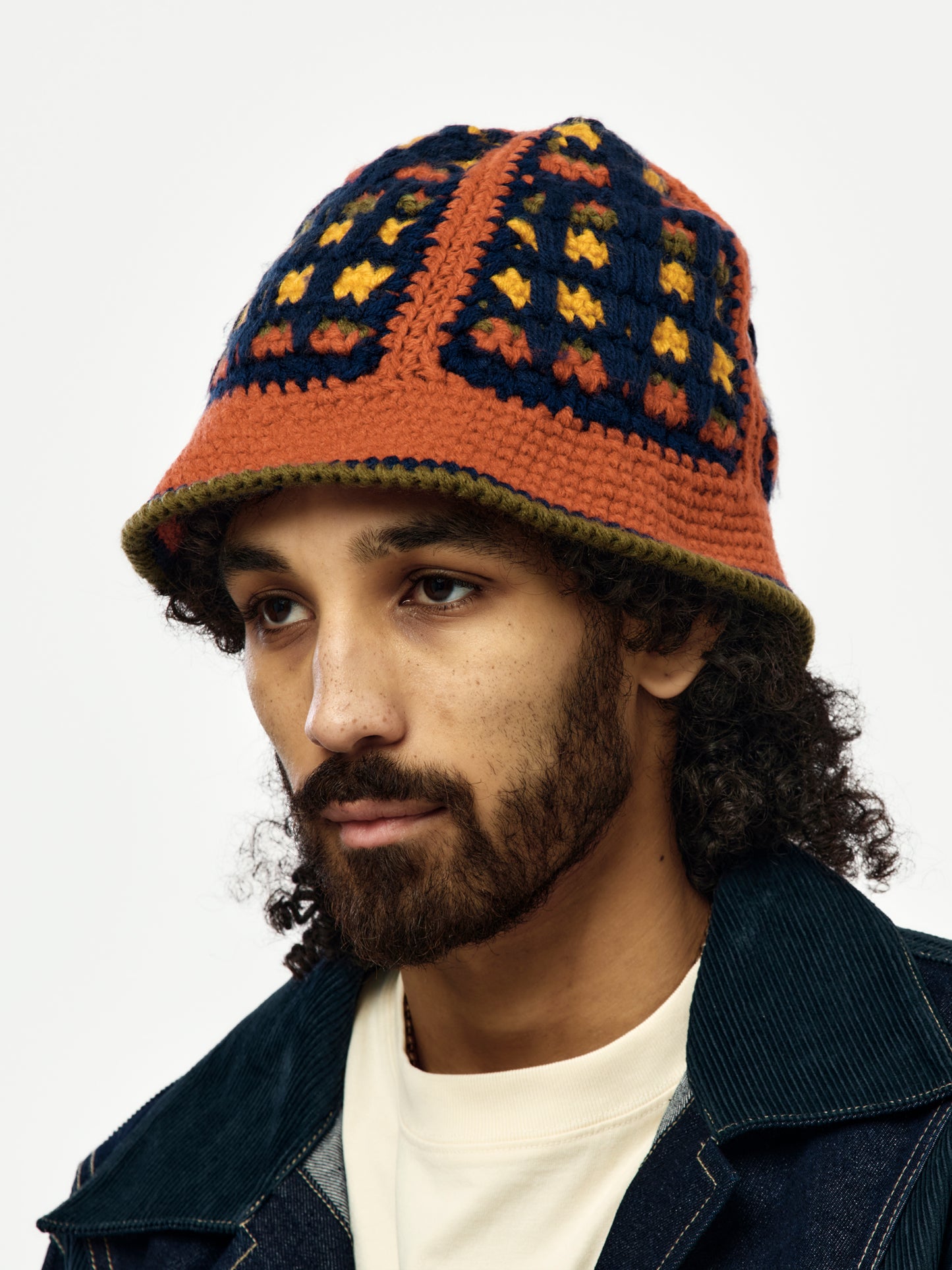 Hand Crocheted Bucket Hat (Brown)