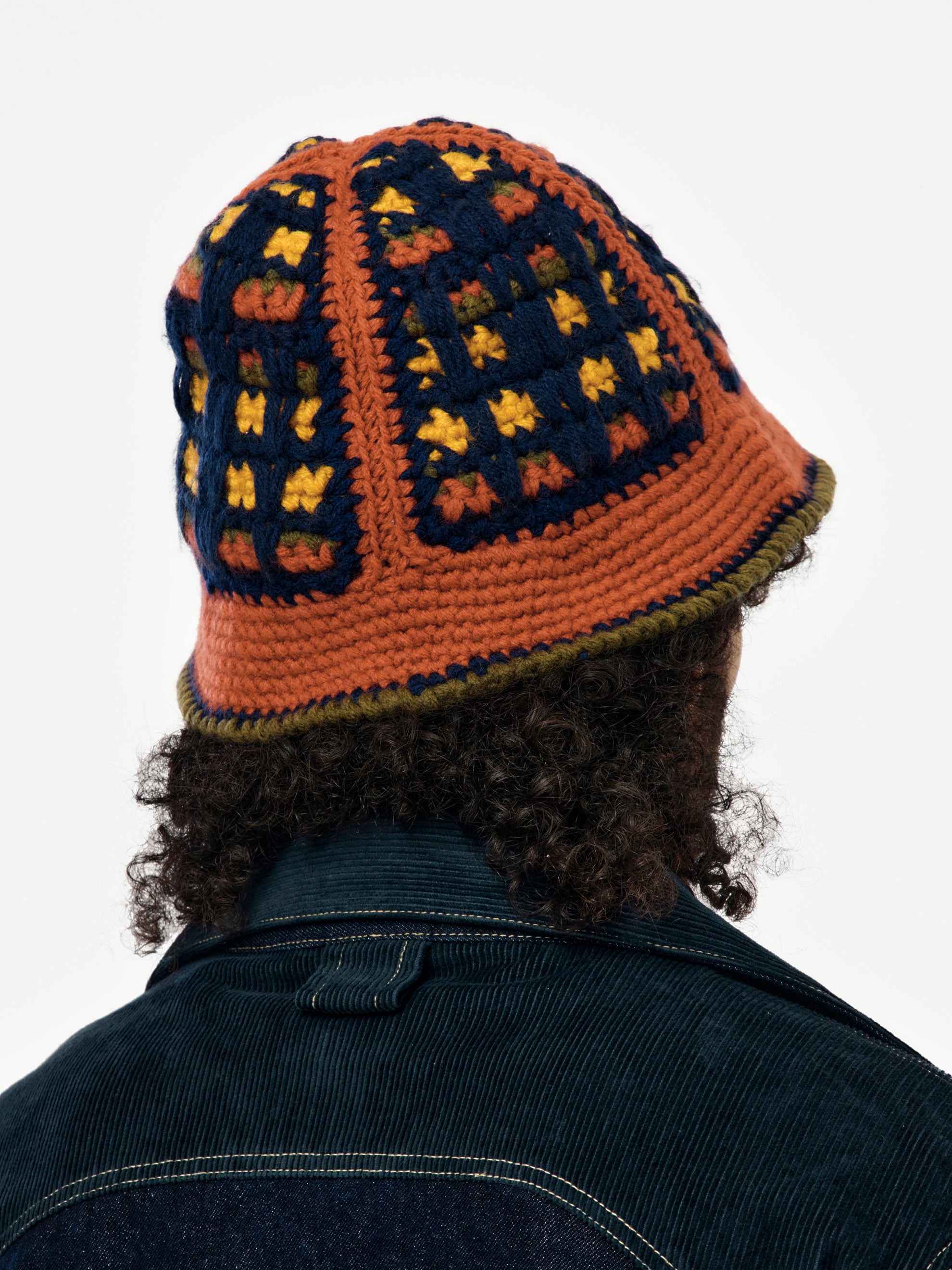 帽子 NICHOLAS DALEY baker boy hat CHRISTY'S Nicholas Daley Nicholas Daley Hand Crocheted Bucket Hat (Brown