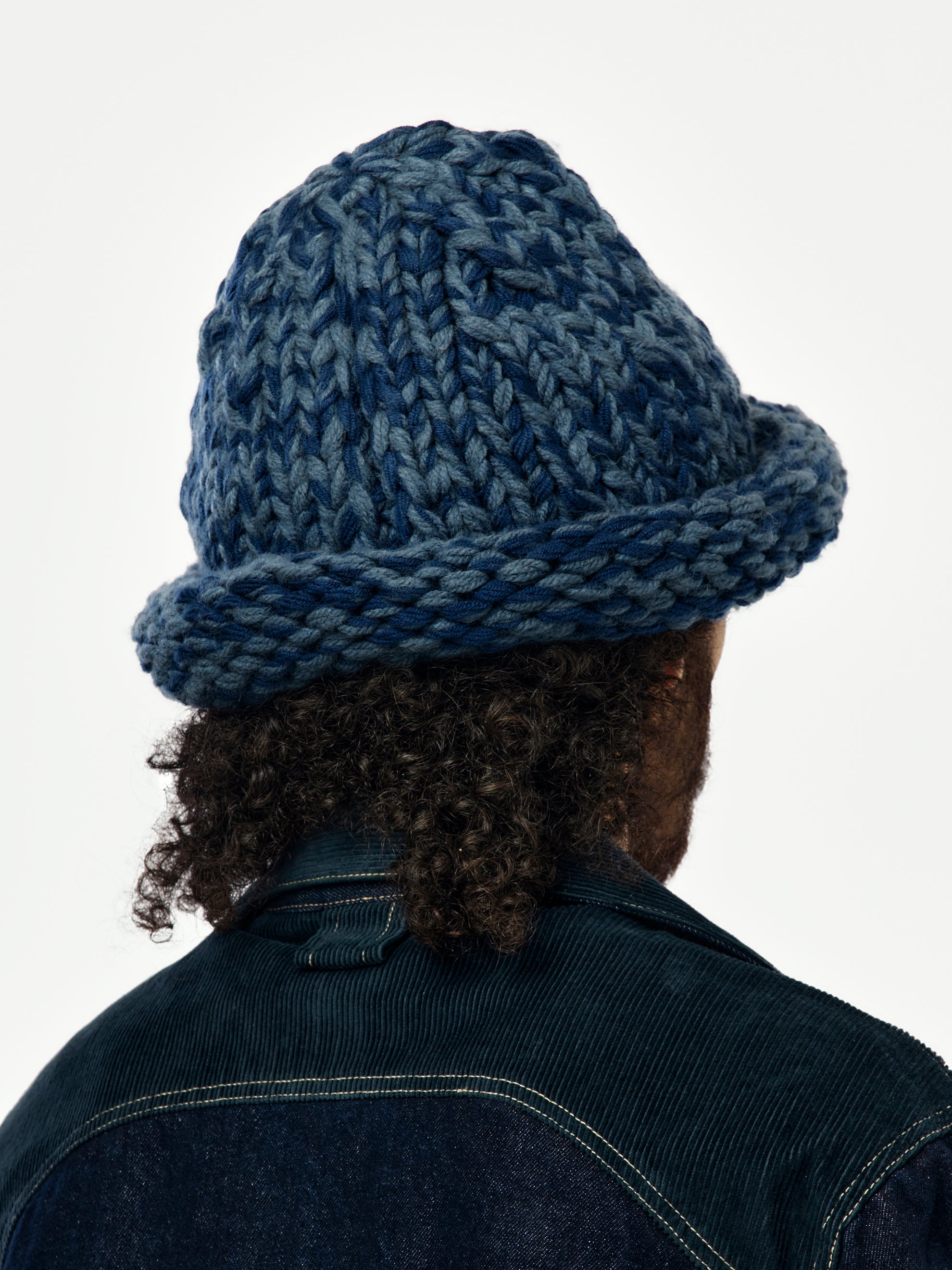 Nicholas Daley Hand Knitted Rebel Hat (Navy) - UNION LOS ANGELES