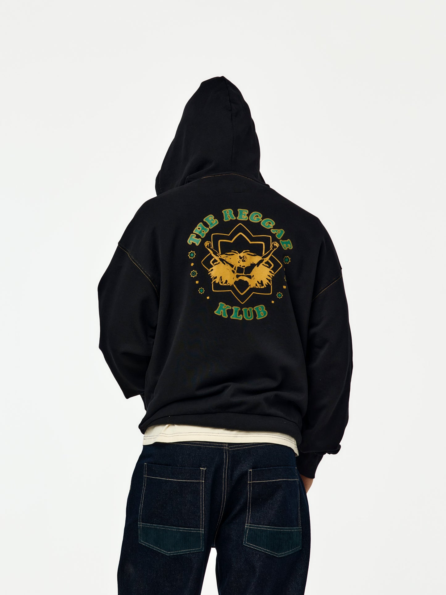 Roots Zip Up Hoodie (Black)