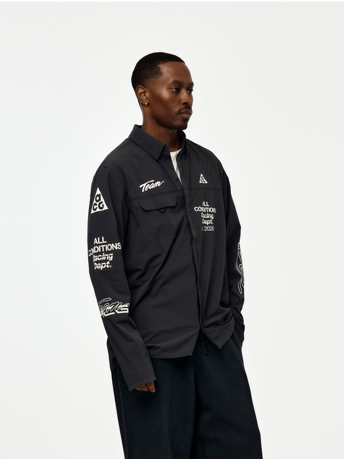Nike ACG Aireez Button-Up Long-Sleeve (DK SMOKE GREY/WHITE)