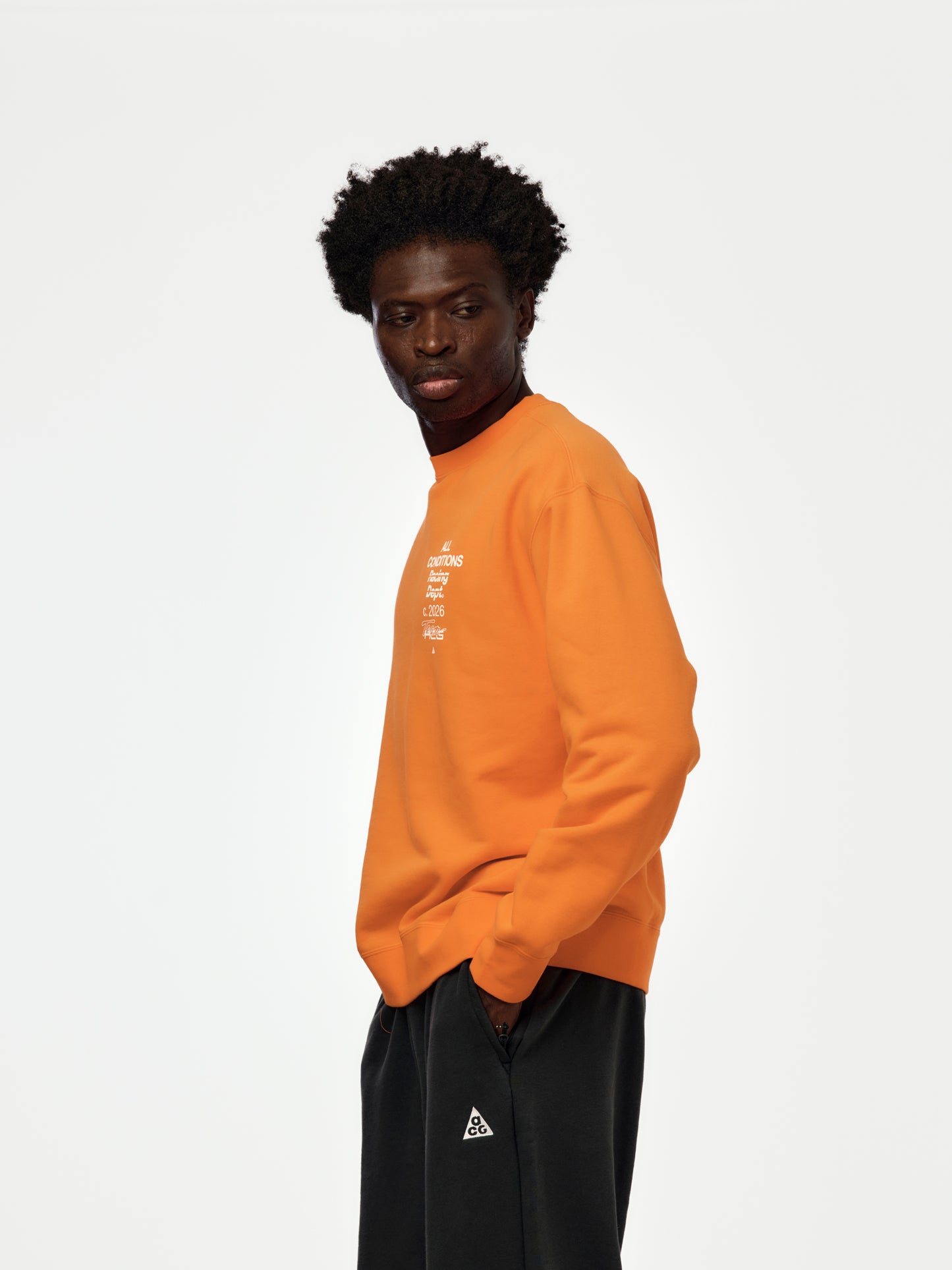 Nike ACG Tuff Crewneck (Safety Orange/White)
