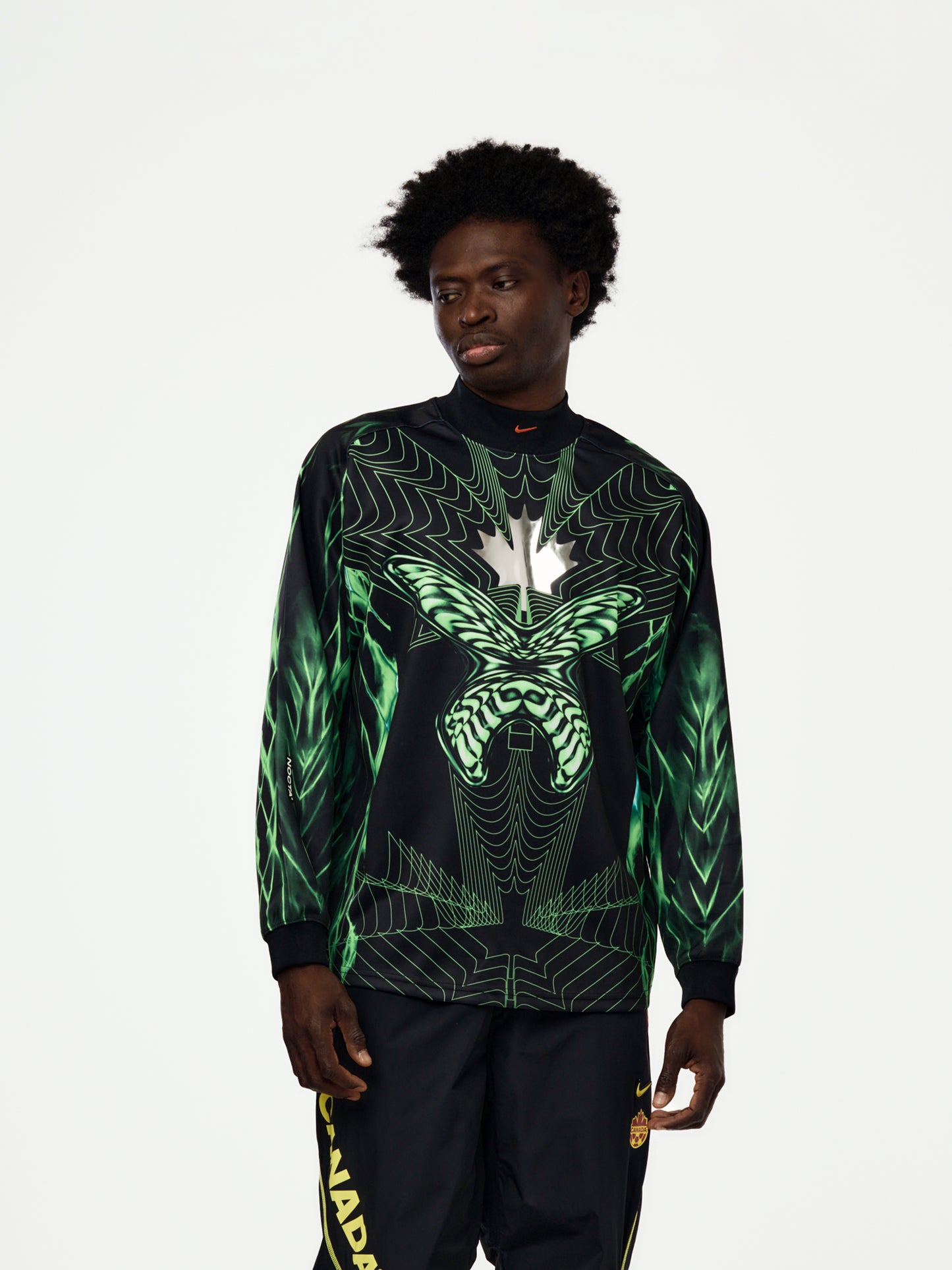 Canada x NOCTA x Nike Long-Sleeve Football Jersey (Black/Sport Red)