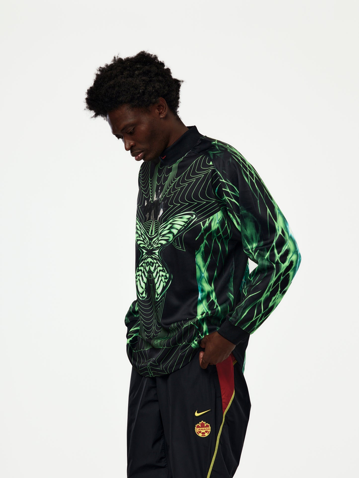Canada x NOCTA x Nike Long-Sleeve Football Jersey (Black/Sport Red)
