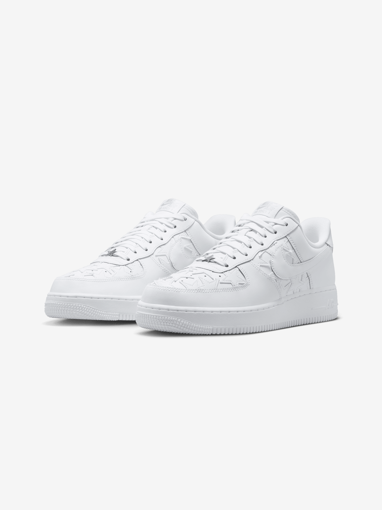 Nike Air Force 1 '07 "Stars" (WHITE/WHITE-METALLIC SILVER)