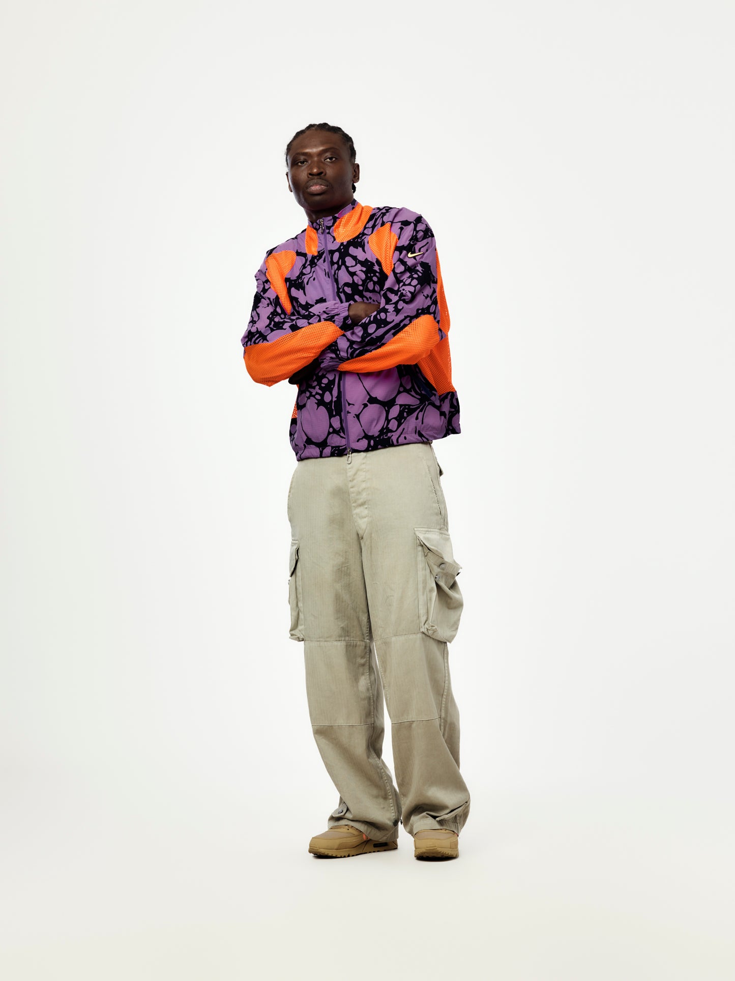 Nike Project F.R.O.G. Men's Gooey Track Jacket (BRIGHT VIOLET/TANGERINE TINT)